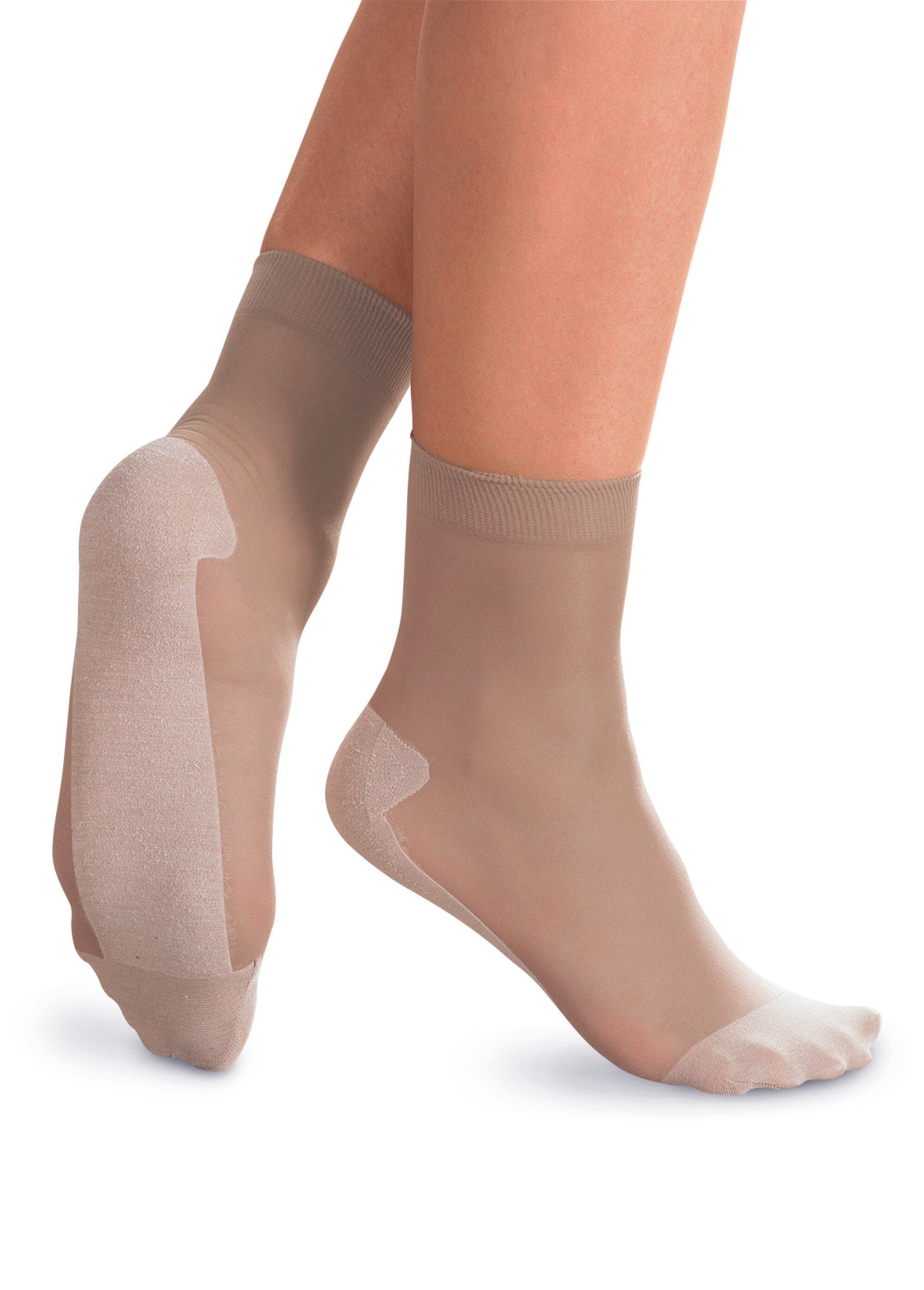 Chaussettes respirantes semelle en coton Femme Beige BOBBY FA1