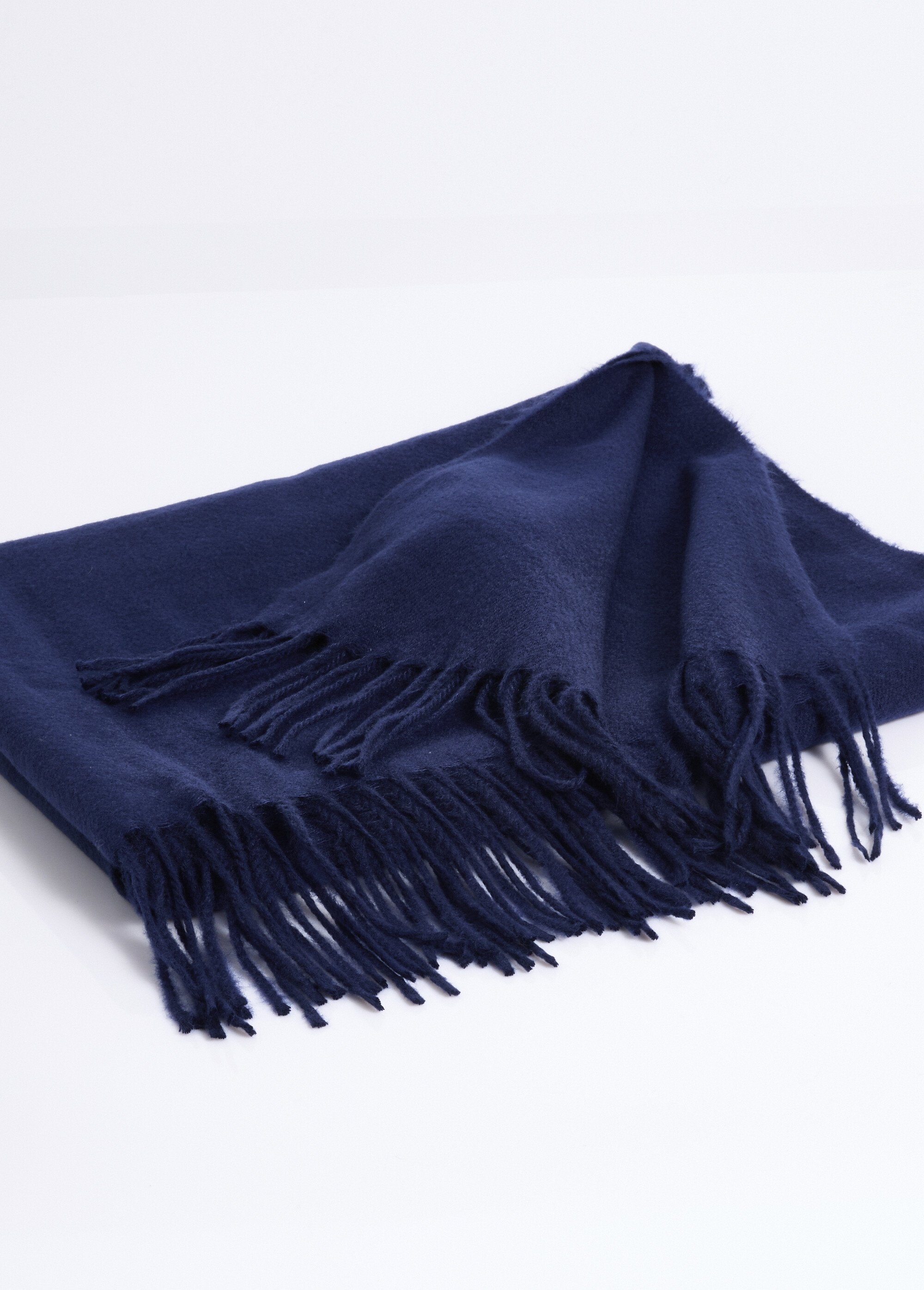 Echarpe à franges douce et chaude Femme Bleu NES180LSW1919 DE1