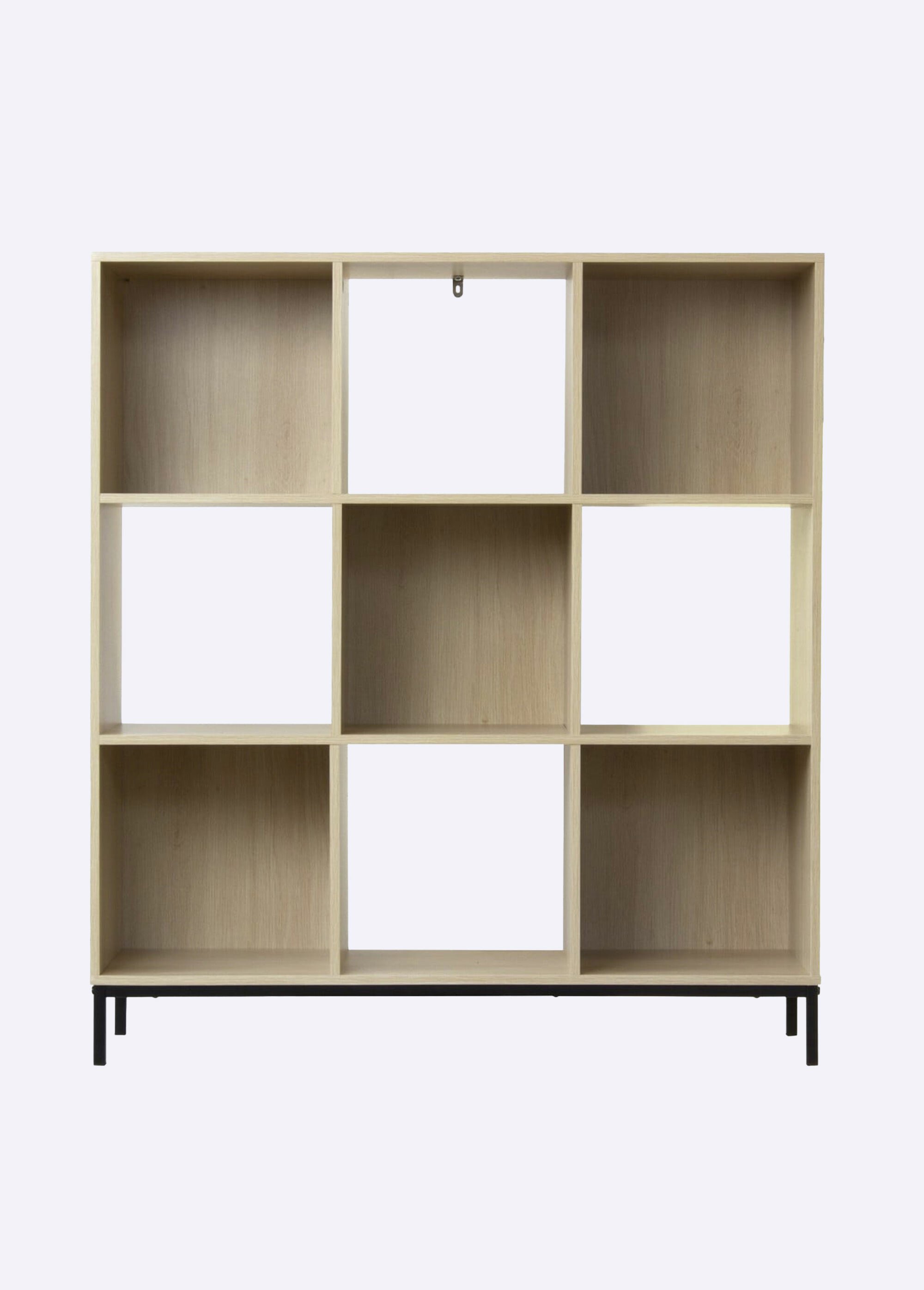 Etagère cube de rangement 9 cases 1M MARRON CAL-11705133 FA1