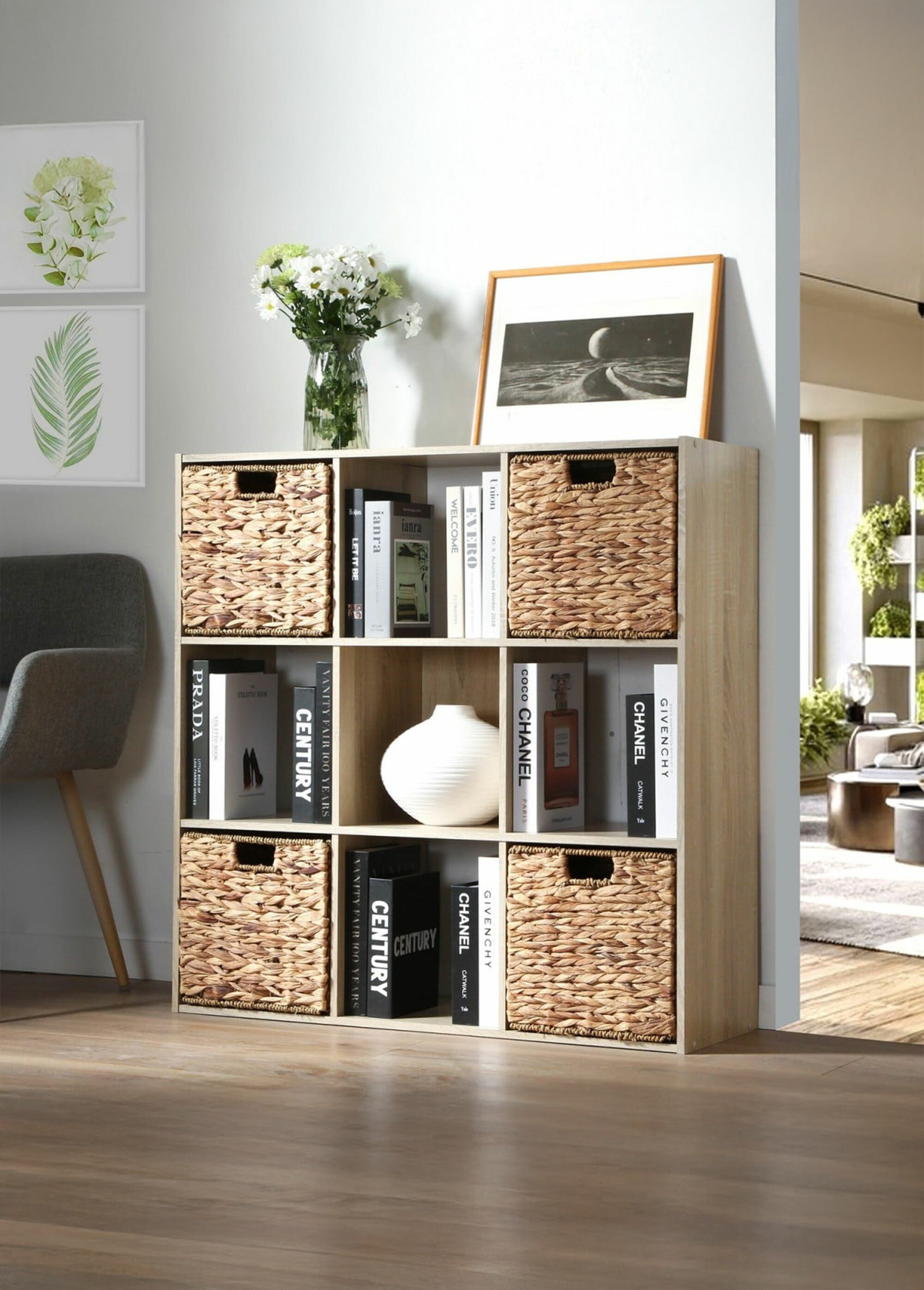 Etagère cube de rangement 9 cases 2B MARRON CAL-11678133 SI1