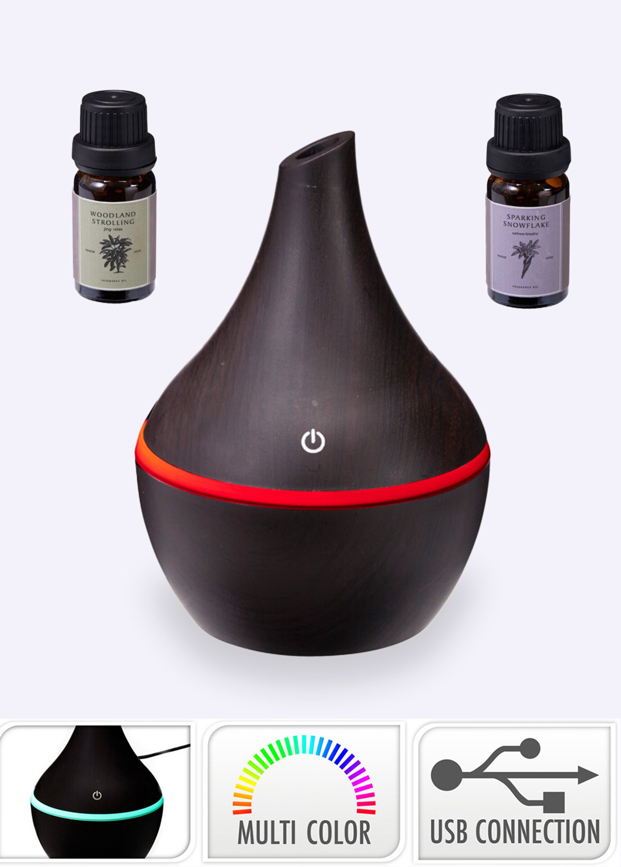 Humidificateur d'air + 2 huiles essentielles