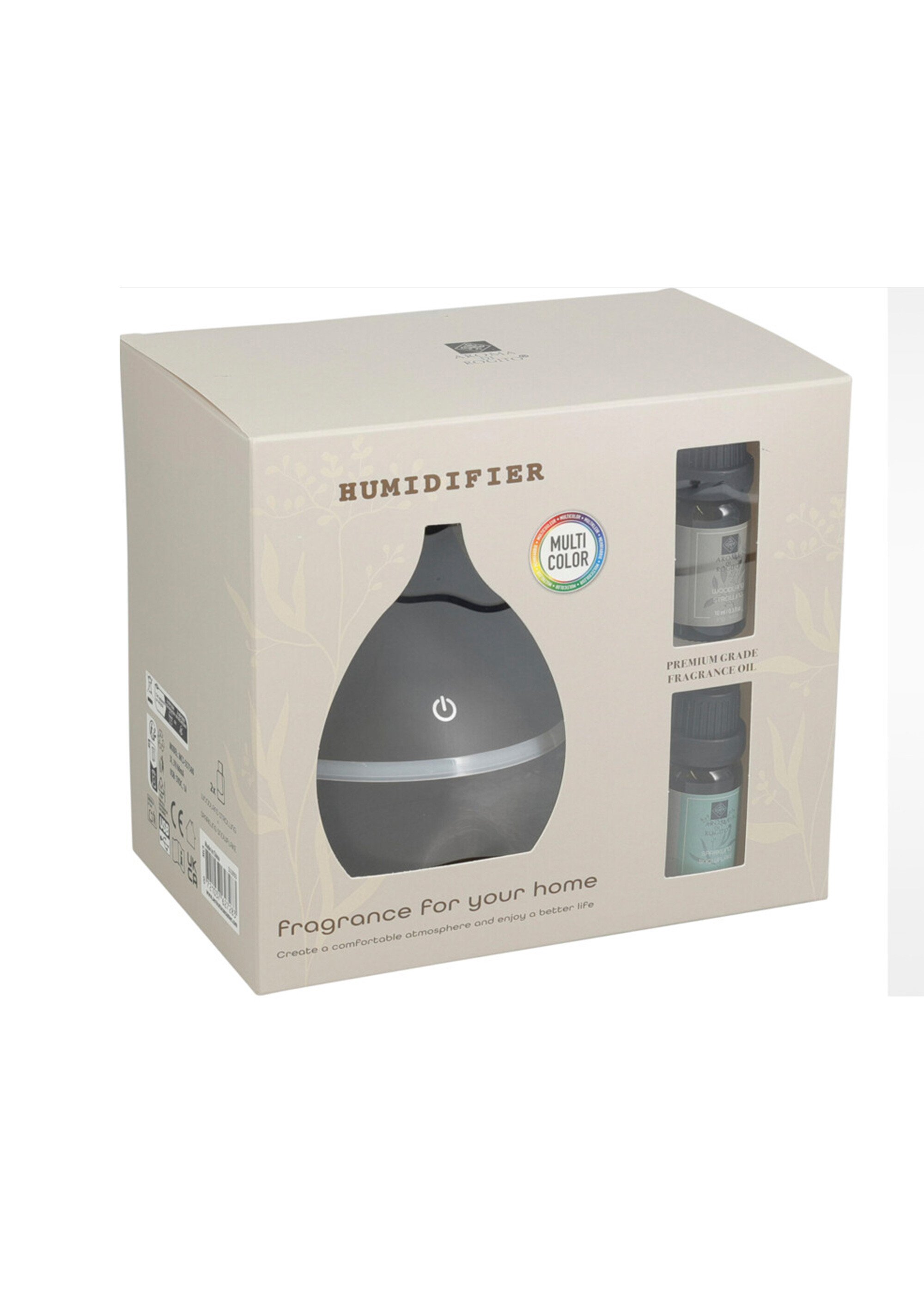 Humidificateur d'air + 2 huiles essentielles Noir KP-MC5557360 DE2