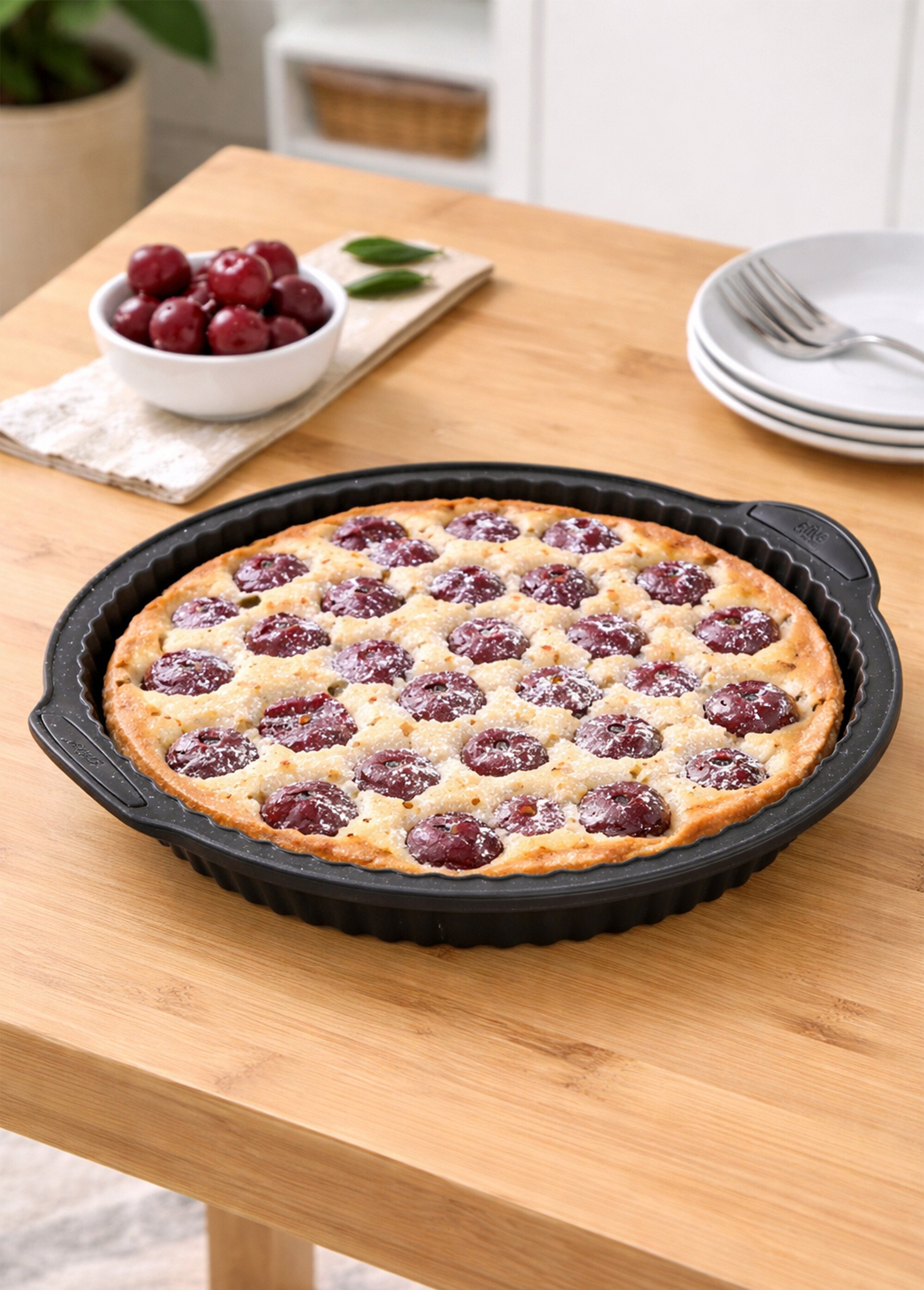 Moule à tarte en silicone et acier NOIR JJA-115171 SI1