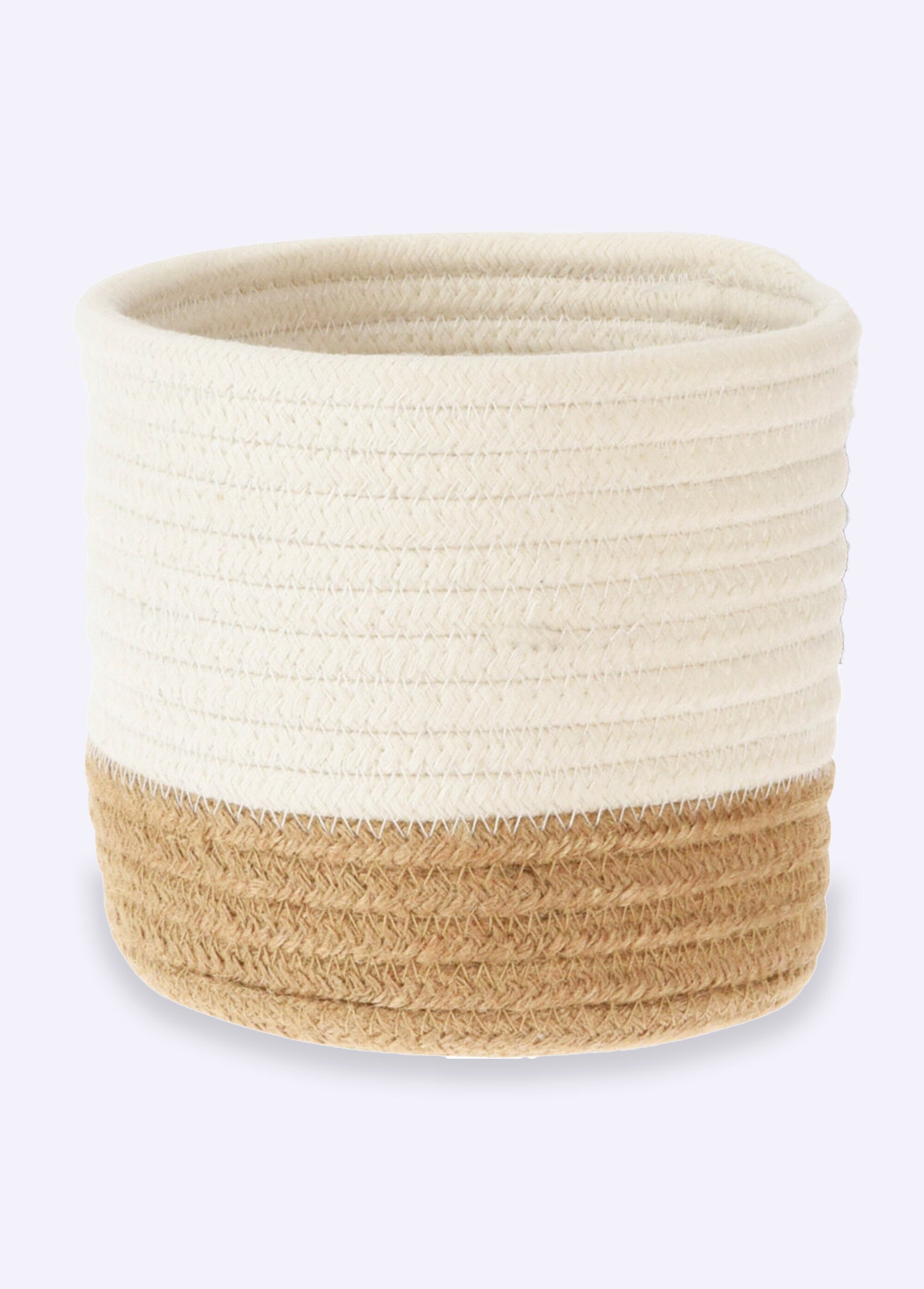 Panier cache pot tressé en coton