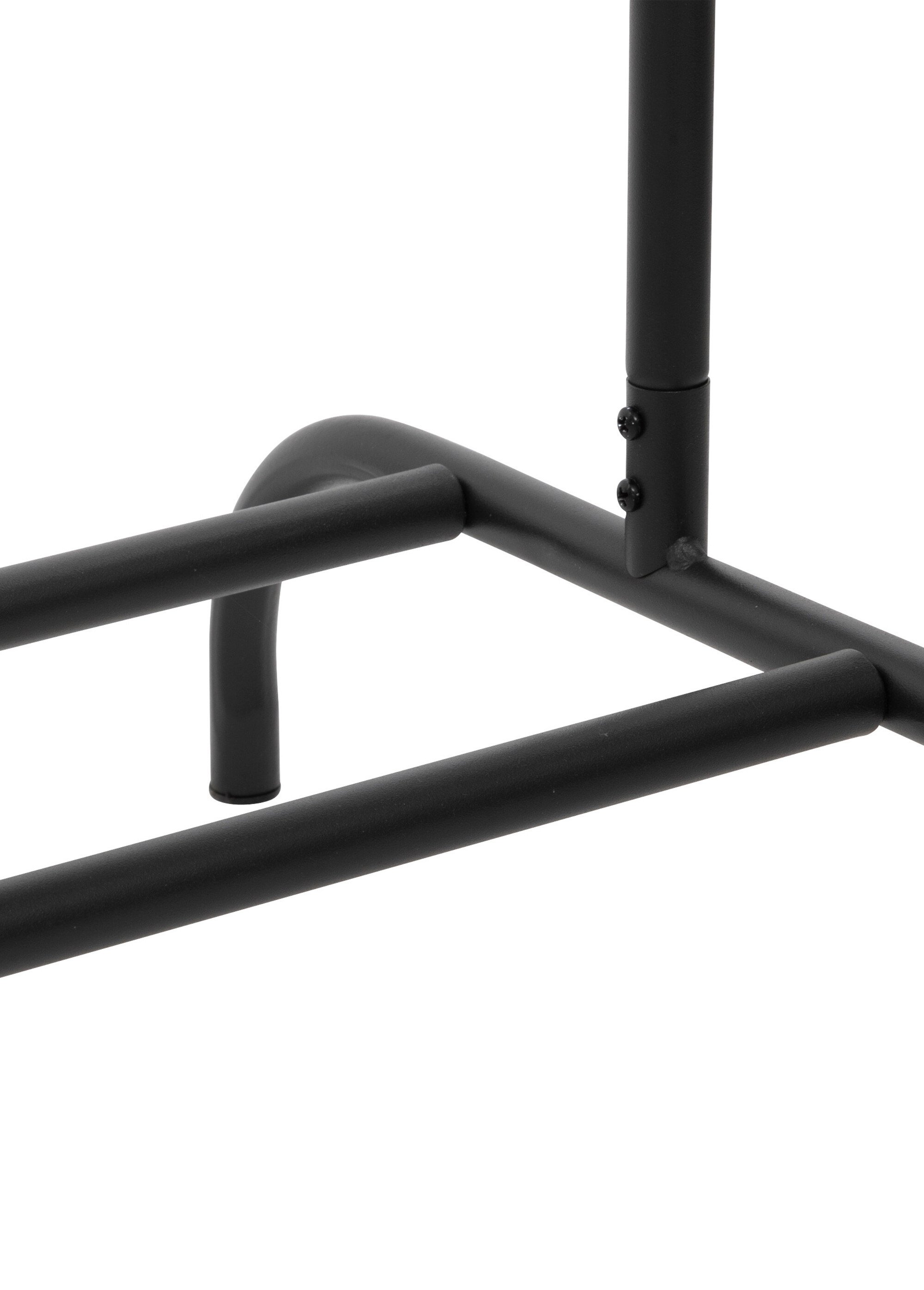 Portant à vêtements, métal et bambou