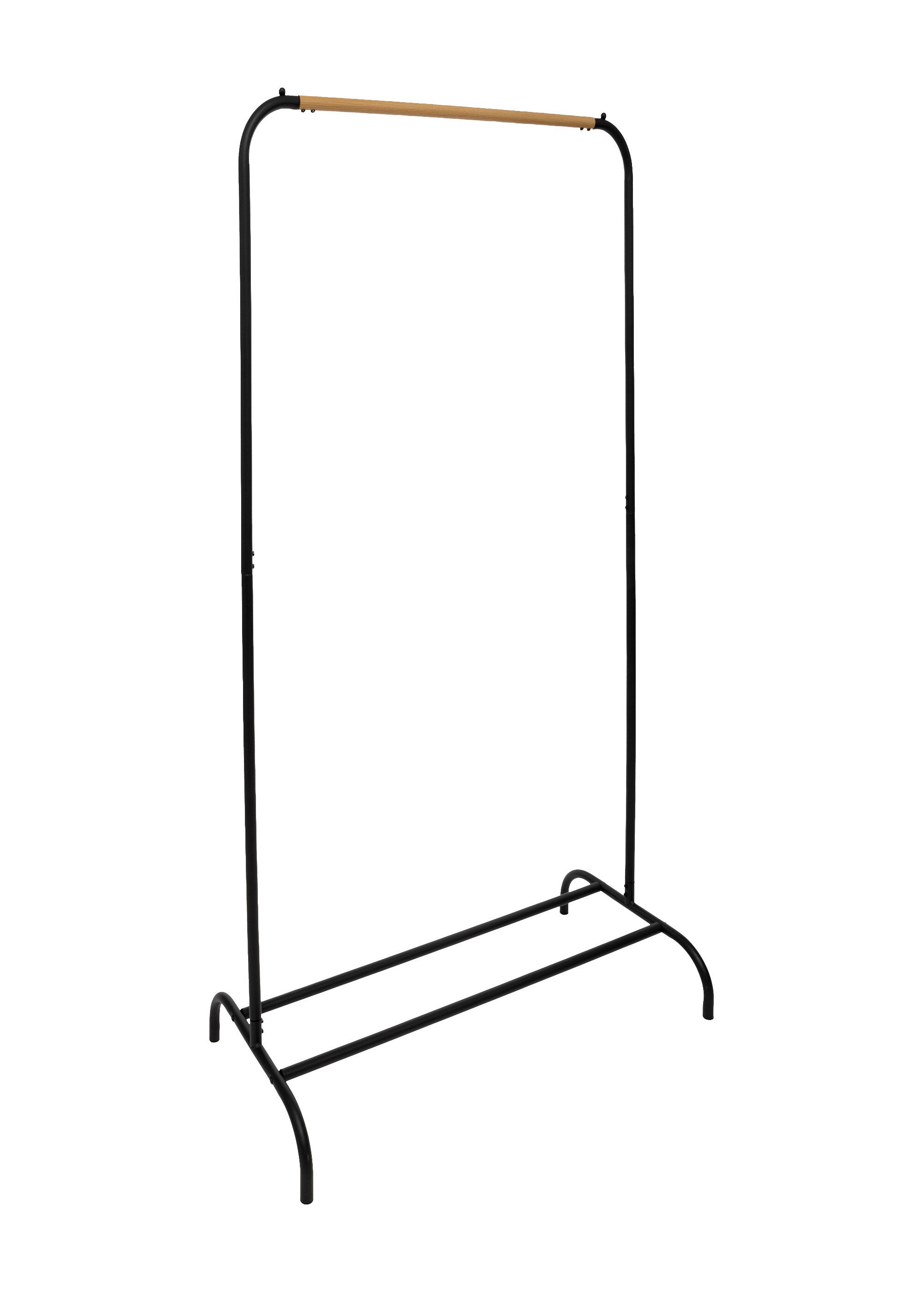 Portant à vêtements, métal et bambou