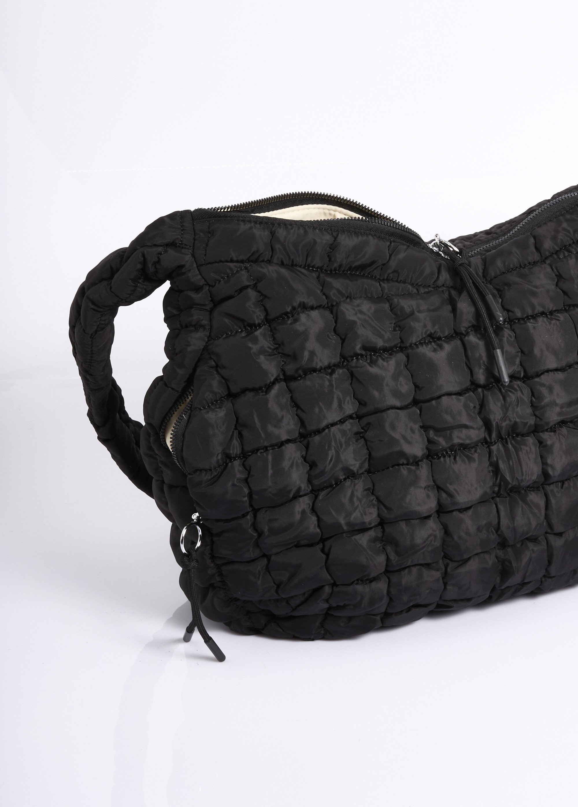 Sac matelassé zippé à bandoulière Femme Noir NES180LBW2504 DE1