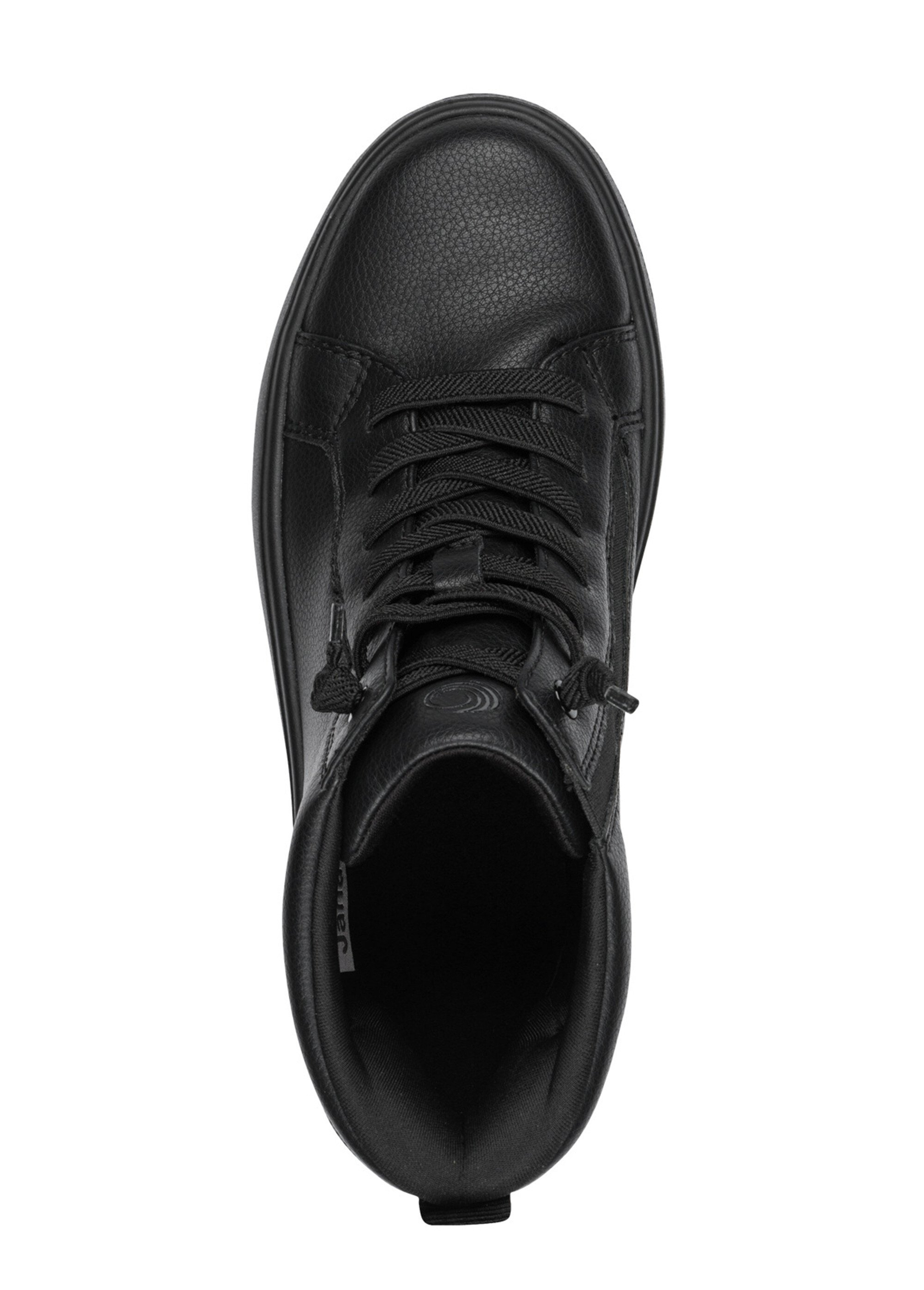 Baskets montantes compensées style casual Femme Noir JAN82527145 OV1