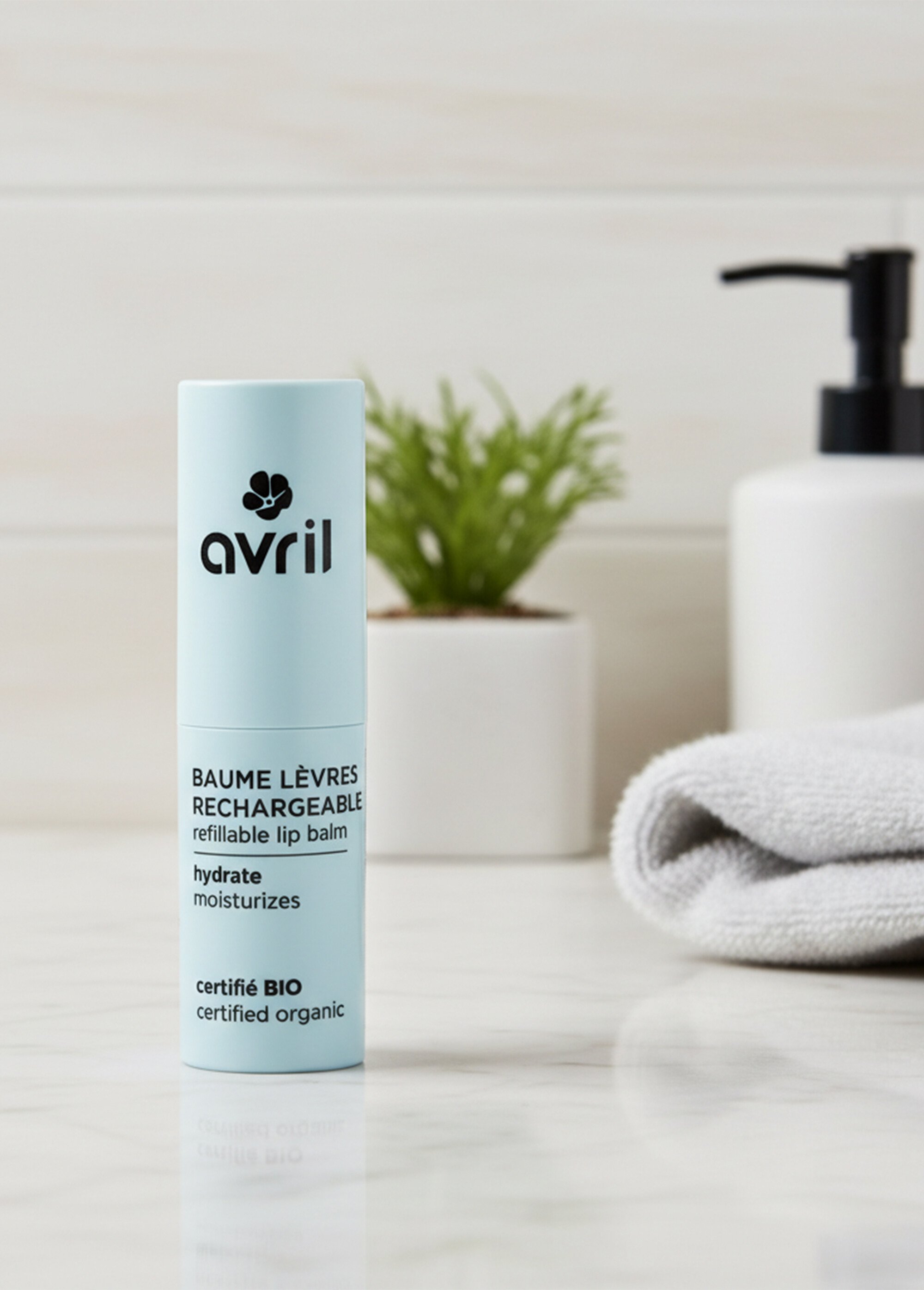 Baume à lèvres rechargeable certifié BIO Bleu AV-2170 SI1