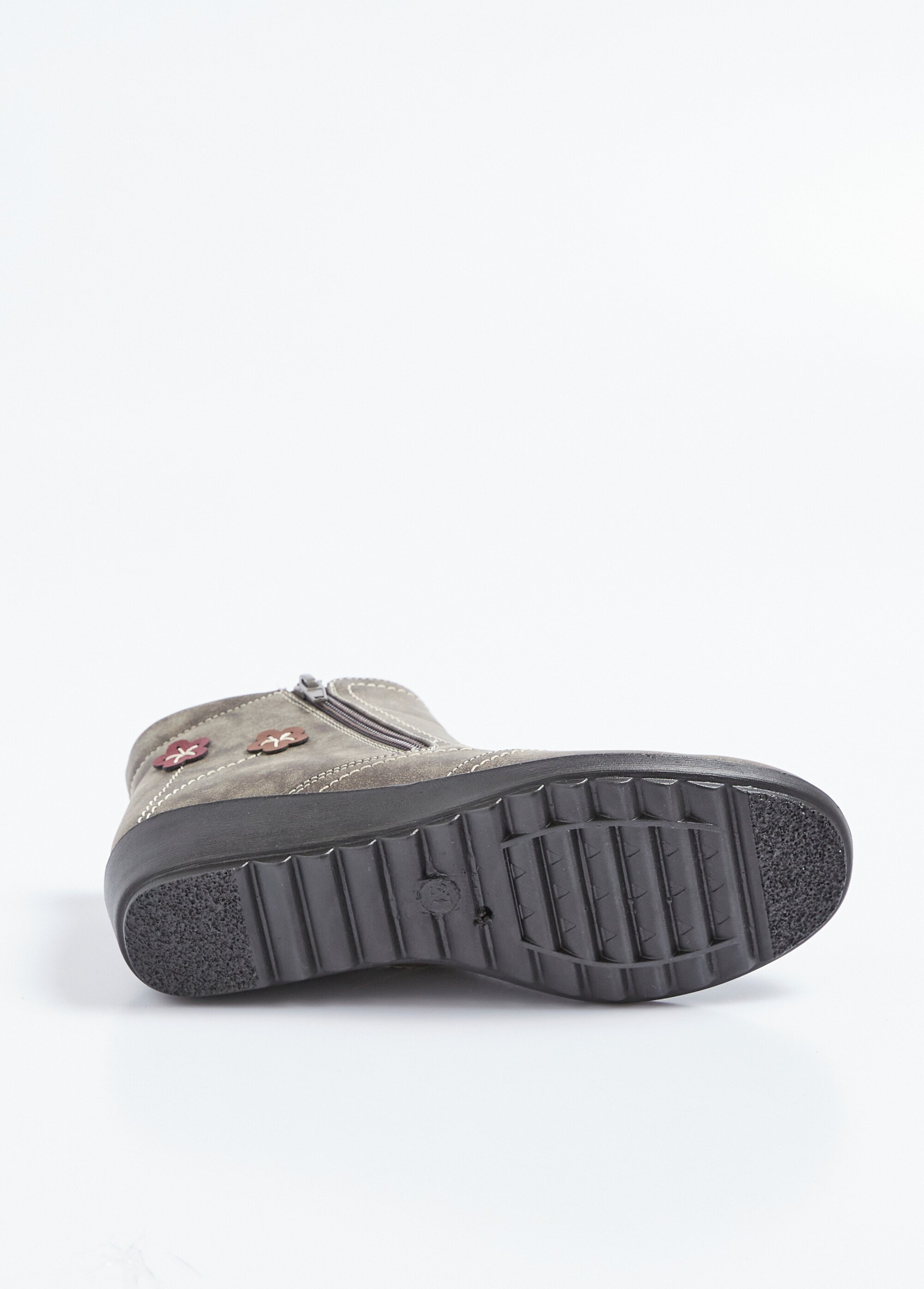 Boots compensées largeur confort double glissière Femme Marron OLYSSIA UN1
