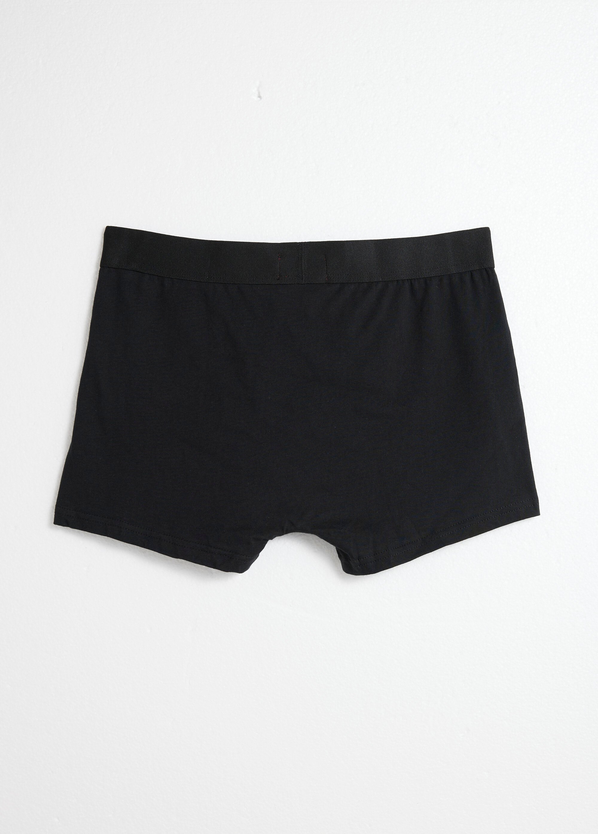 Boxer uni monochrome en pur coton