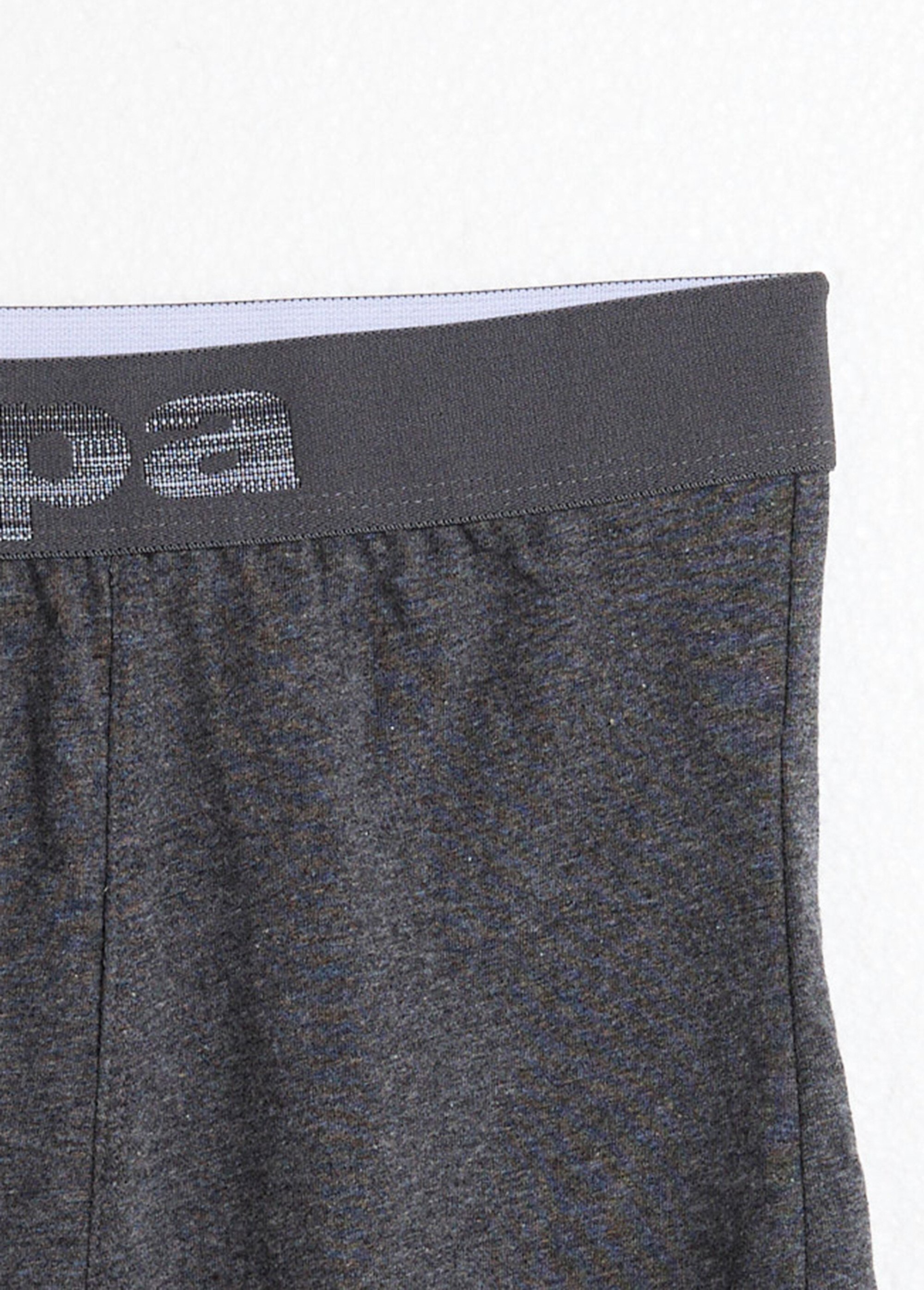 Boxer uni monochrome en pur coton Homme Gris BEN92840198 DE1