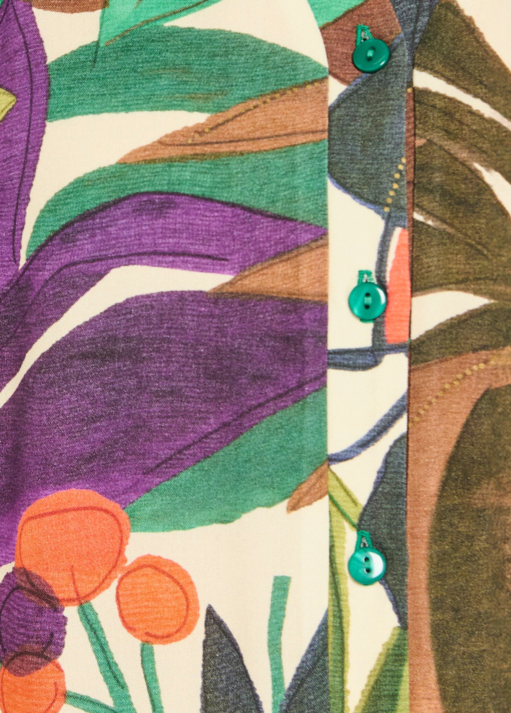 Chemisier col V imprimé végétal manches courtes Femme MULTICOLORE CAVANI DE1