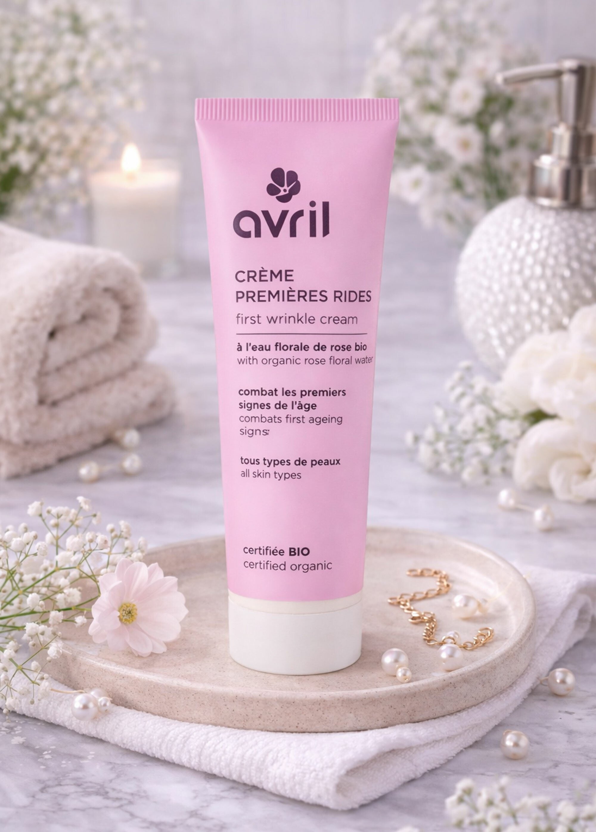 Crème BIO premières rides, eau de rose Rose AV-1651 SI1