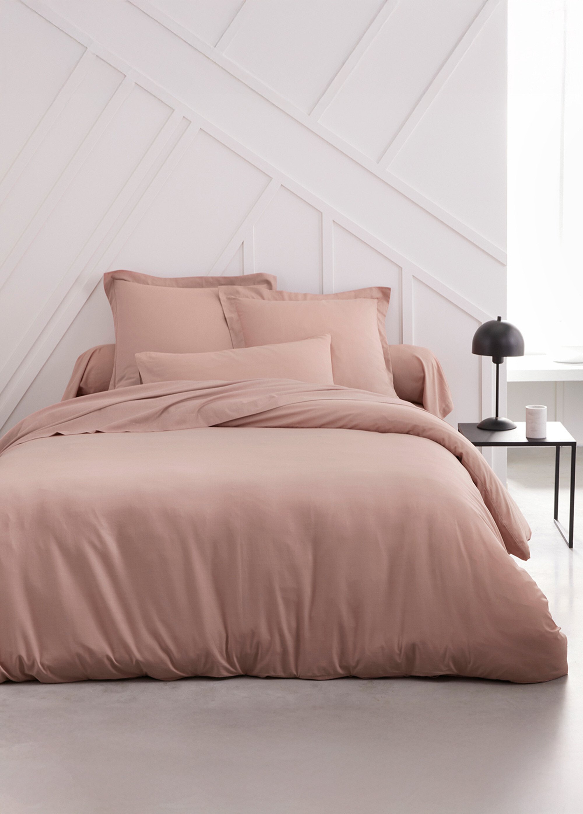 Drap housse pur coton qualité supérieure Rose ML-DH124404 SI1