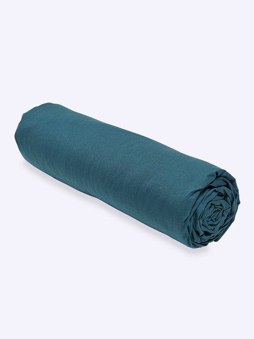 Drap housse pur coton qualité supérieure Bleu ML-DH124404 FA1