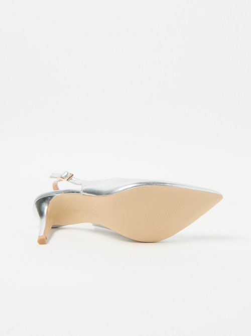 Escarpins chic bride talon Femme Argenté LBSBZY8252 UN1