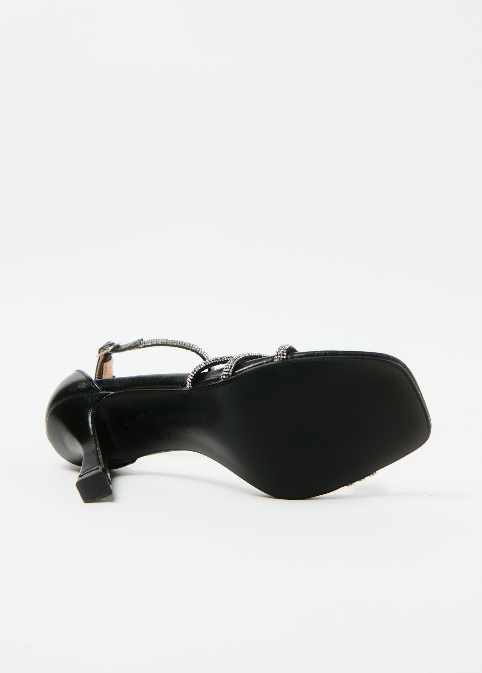 Sandales chic bout carré Femme Noir LBSBQC6557 UN1