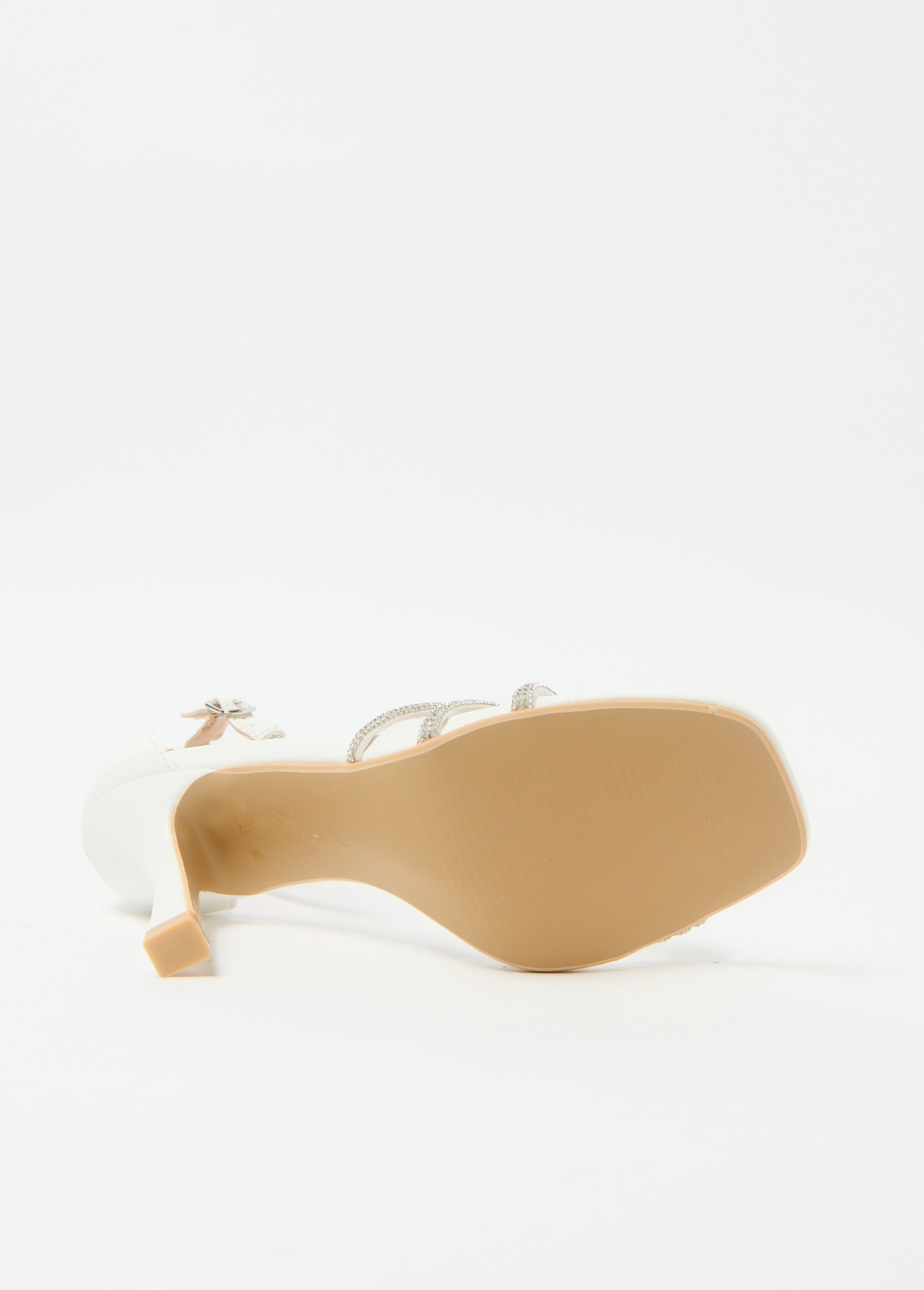 Sandales chic bout carré Femme Blanc LBSBQC6557 UN1