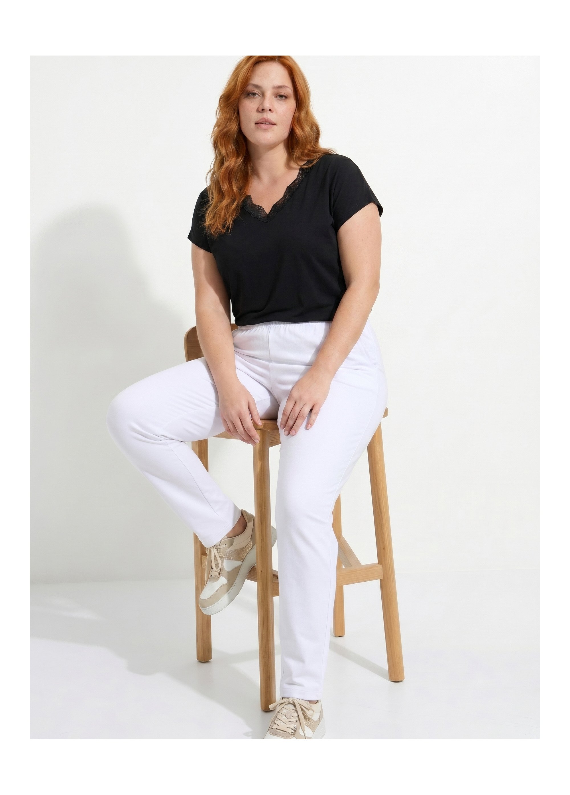 Legging taille élastiquée jersey coton