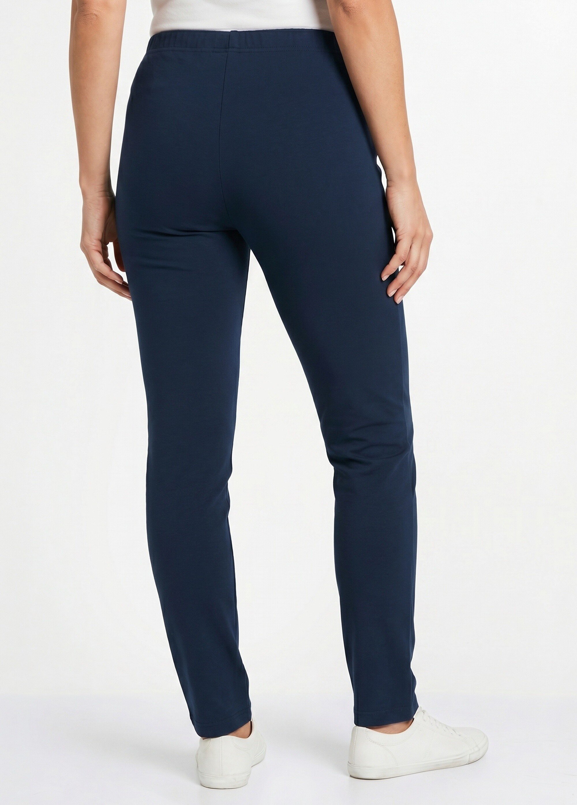 Legging taille élastiquée jersey coton Femme Bleu NOGENT DO1