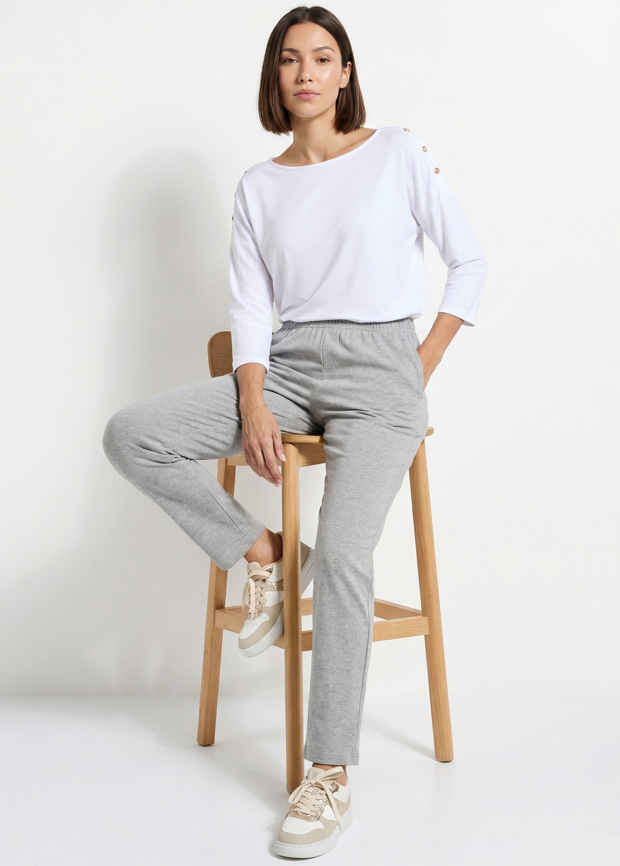 Legging taille élastiquée jersey coton