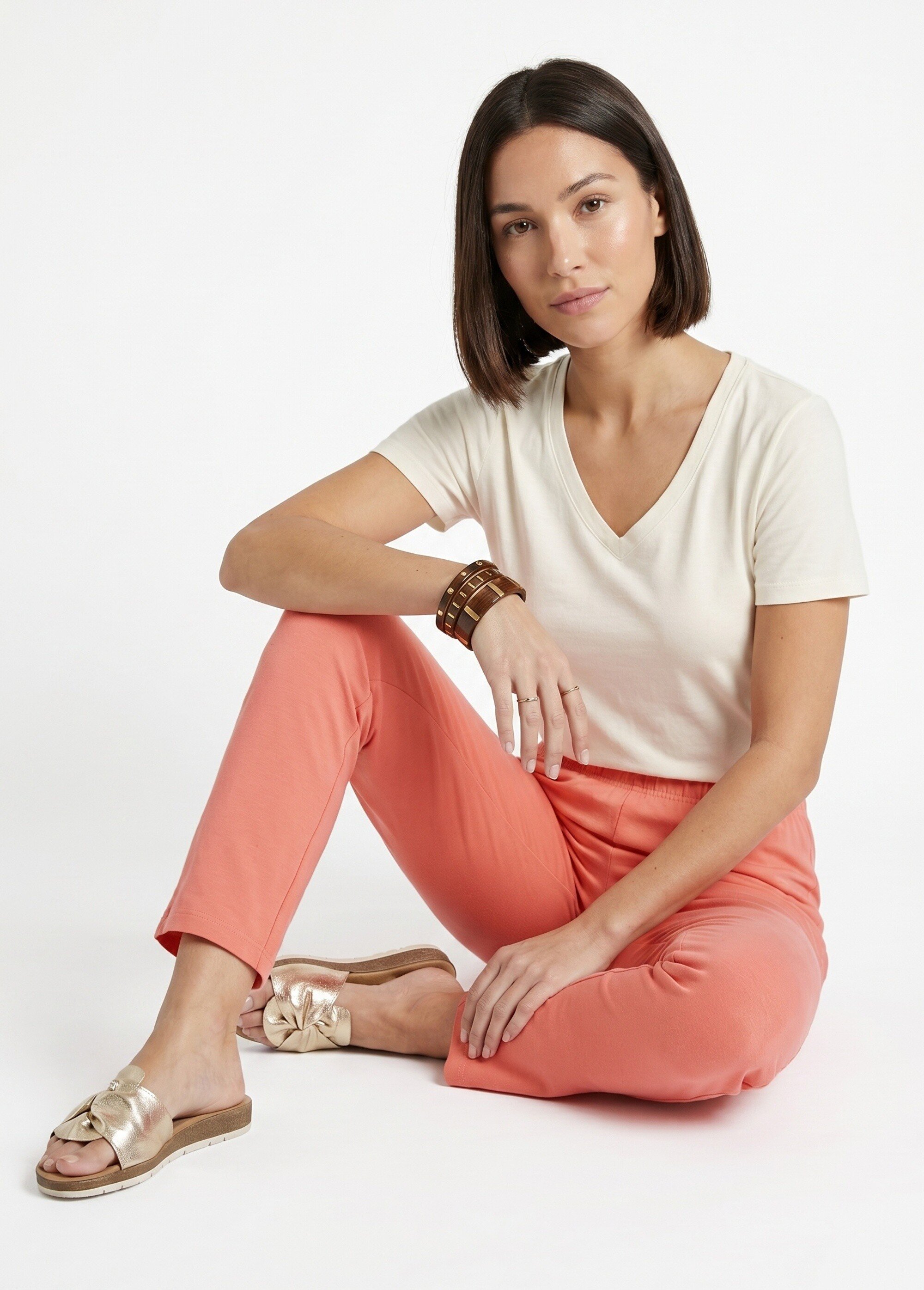 Legging taille élastiquée jersey coton