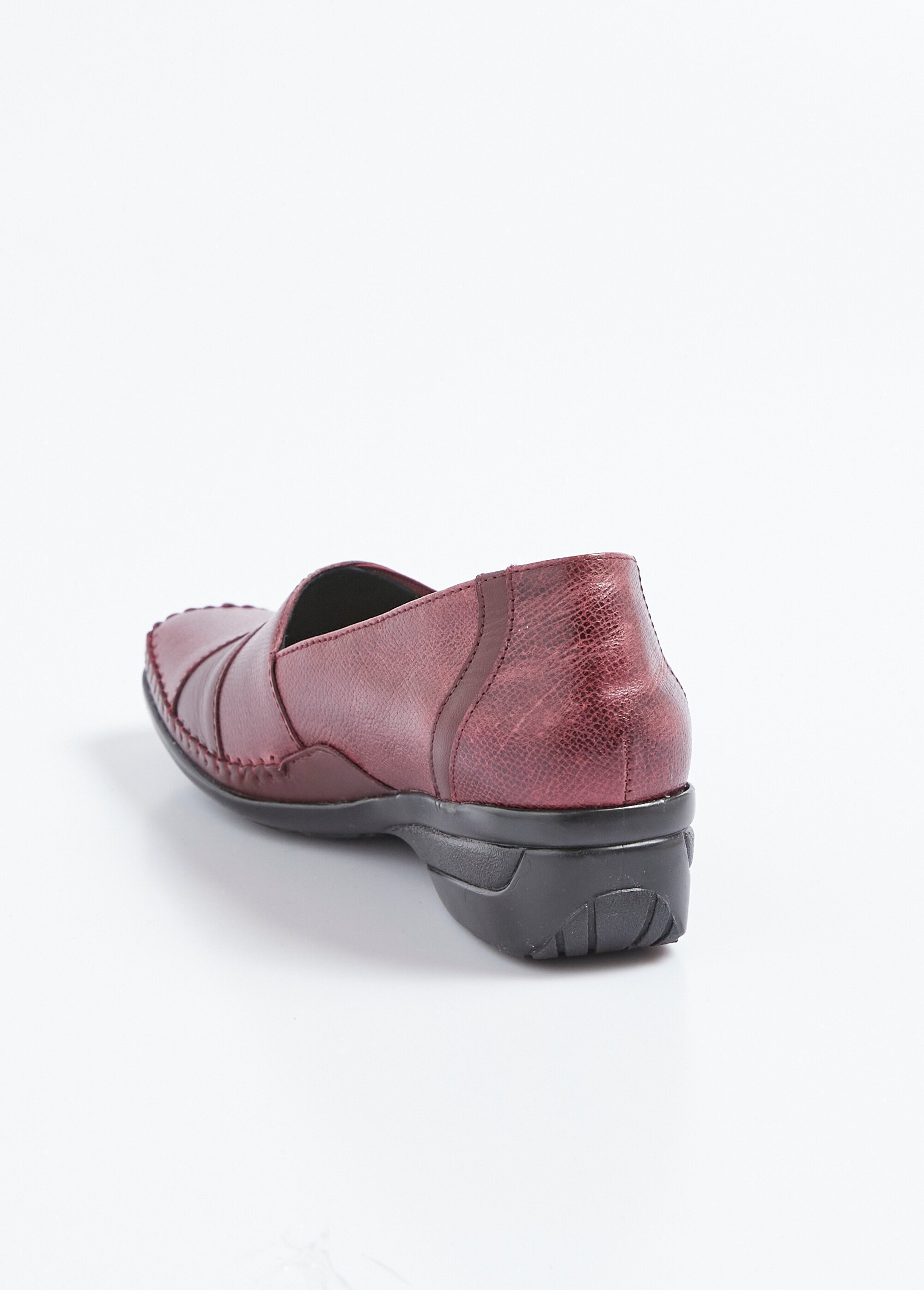 Mocassins compensés élastiqués cuir largeur confort
