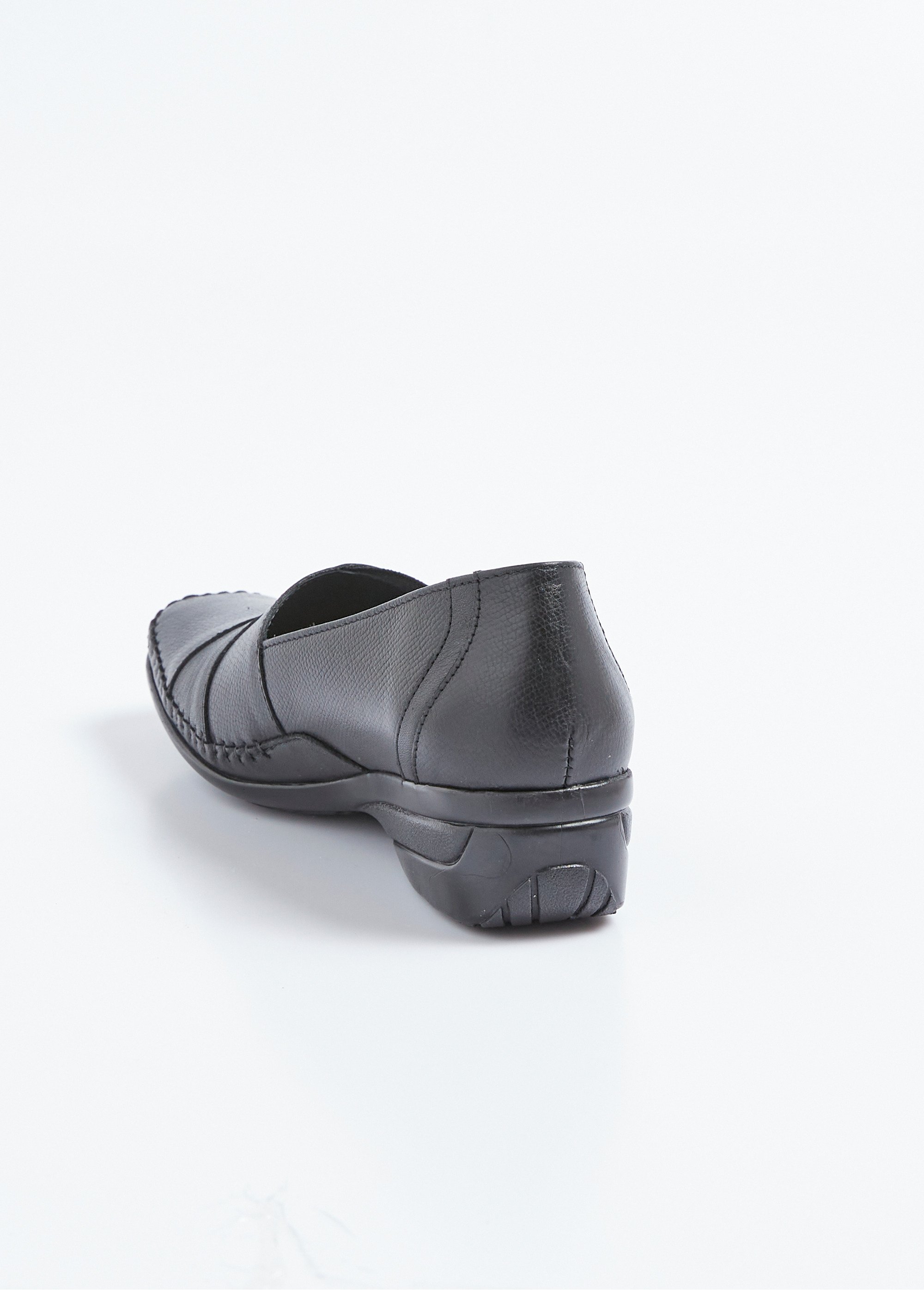Mocassins compensés élastiqués cuir largeur confort