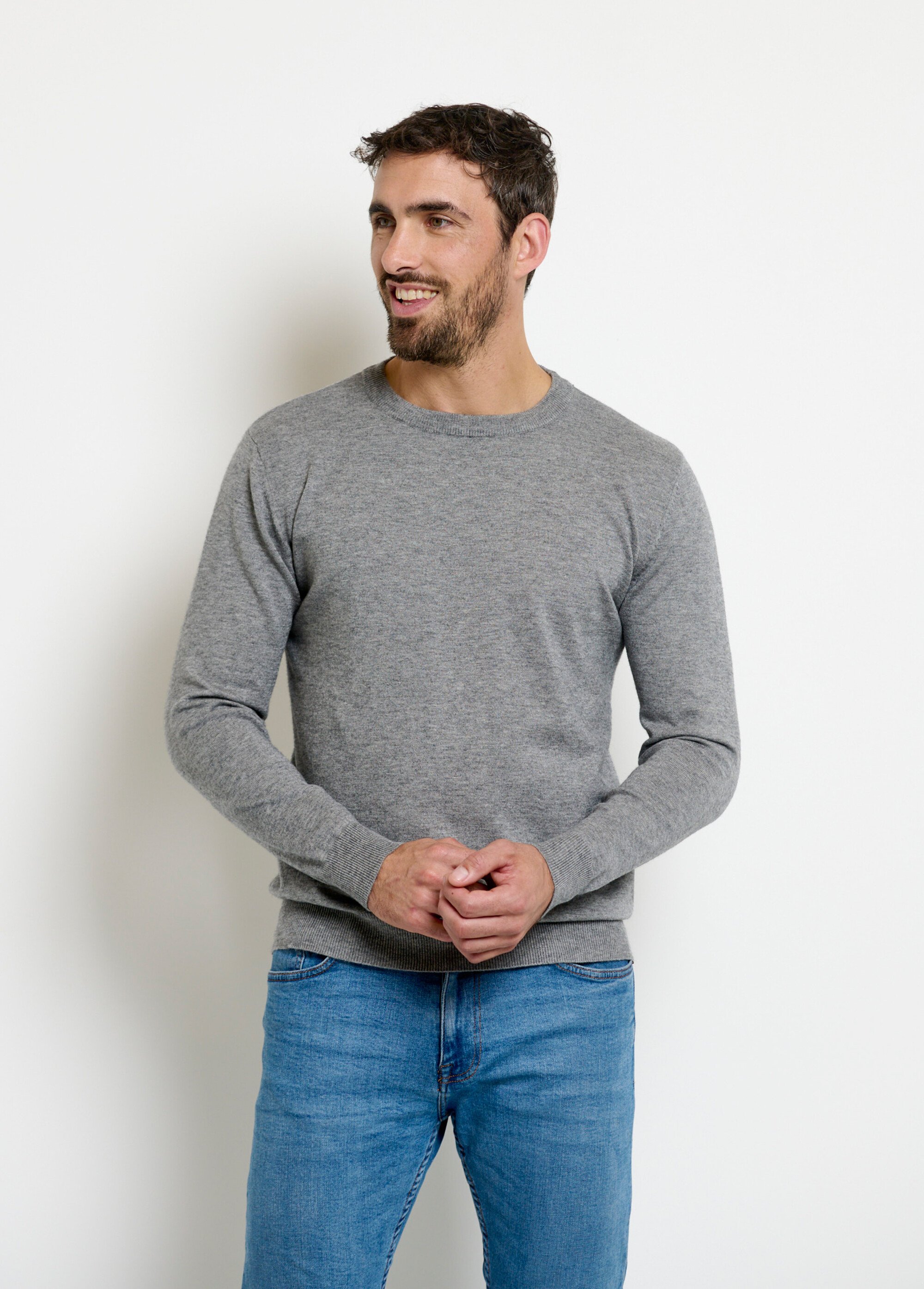 pull homme maille fine