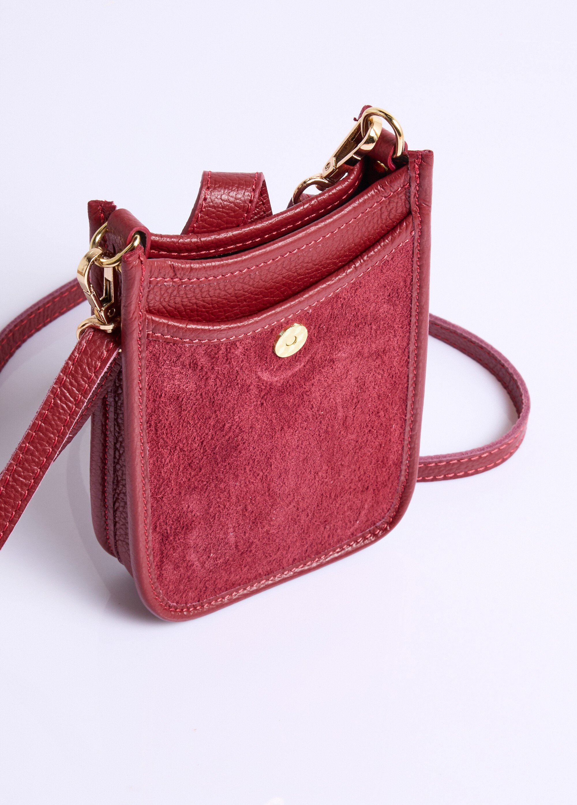 Sac téléphone en cuir Femme Rouge UNEA DE1