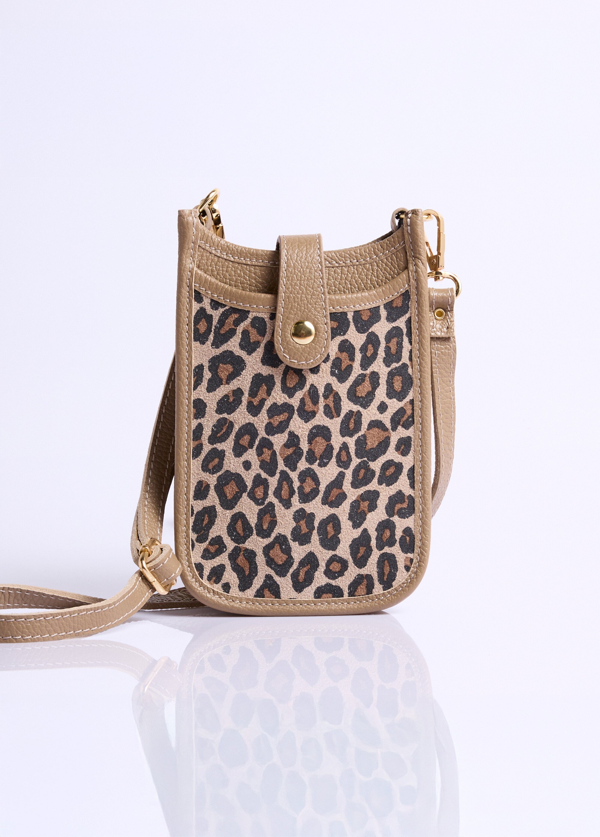 Sac téléphone en cuir Femme LEOPARD UNEA FA1