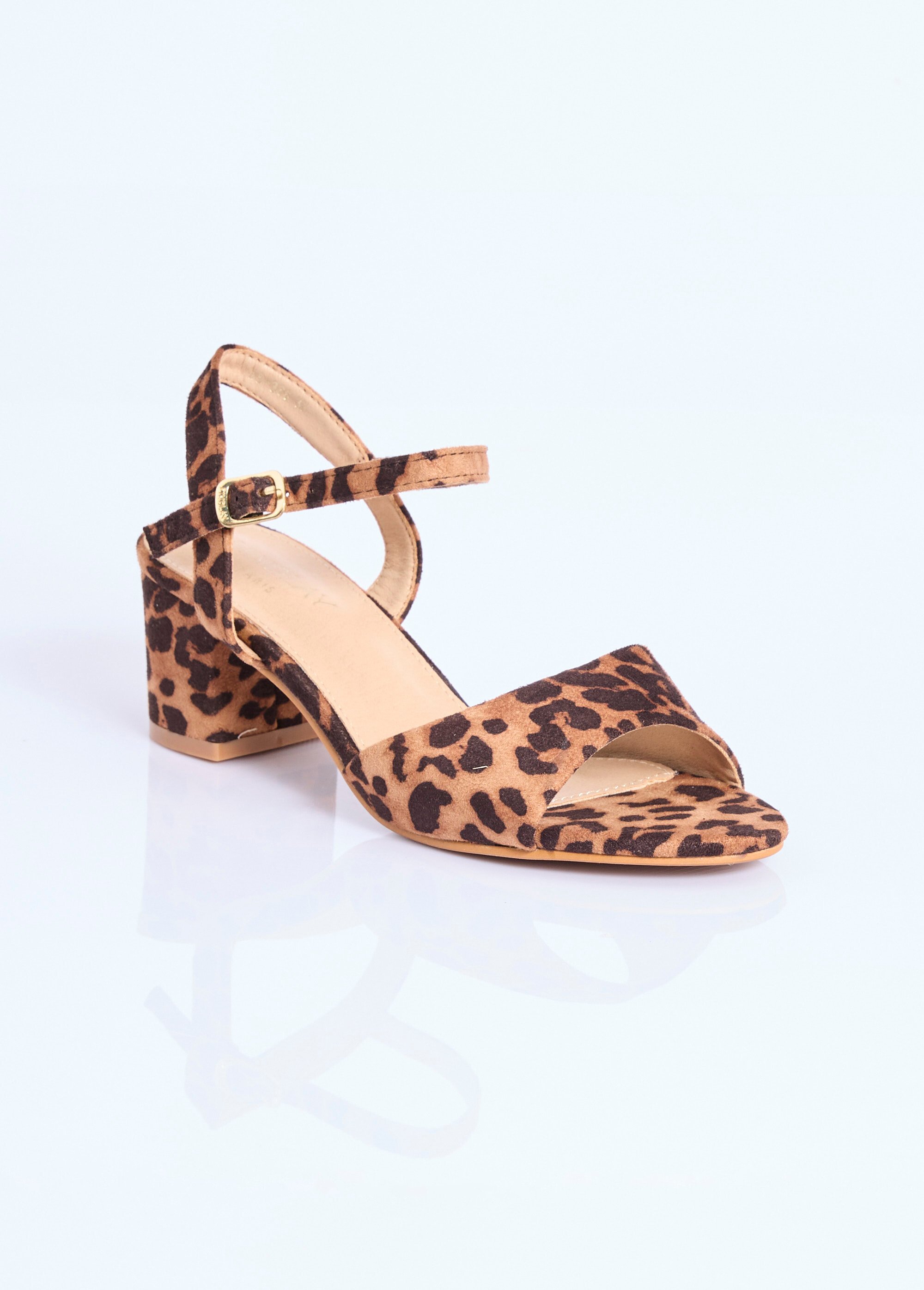 Sandales chic en simili cuir ou suédine Femme LEOPARD COVX5-388 FA1