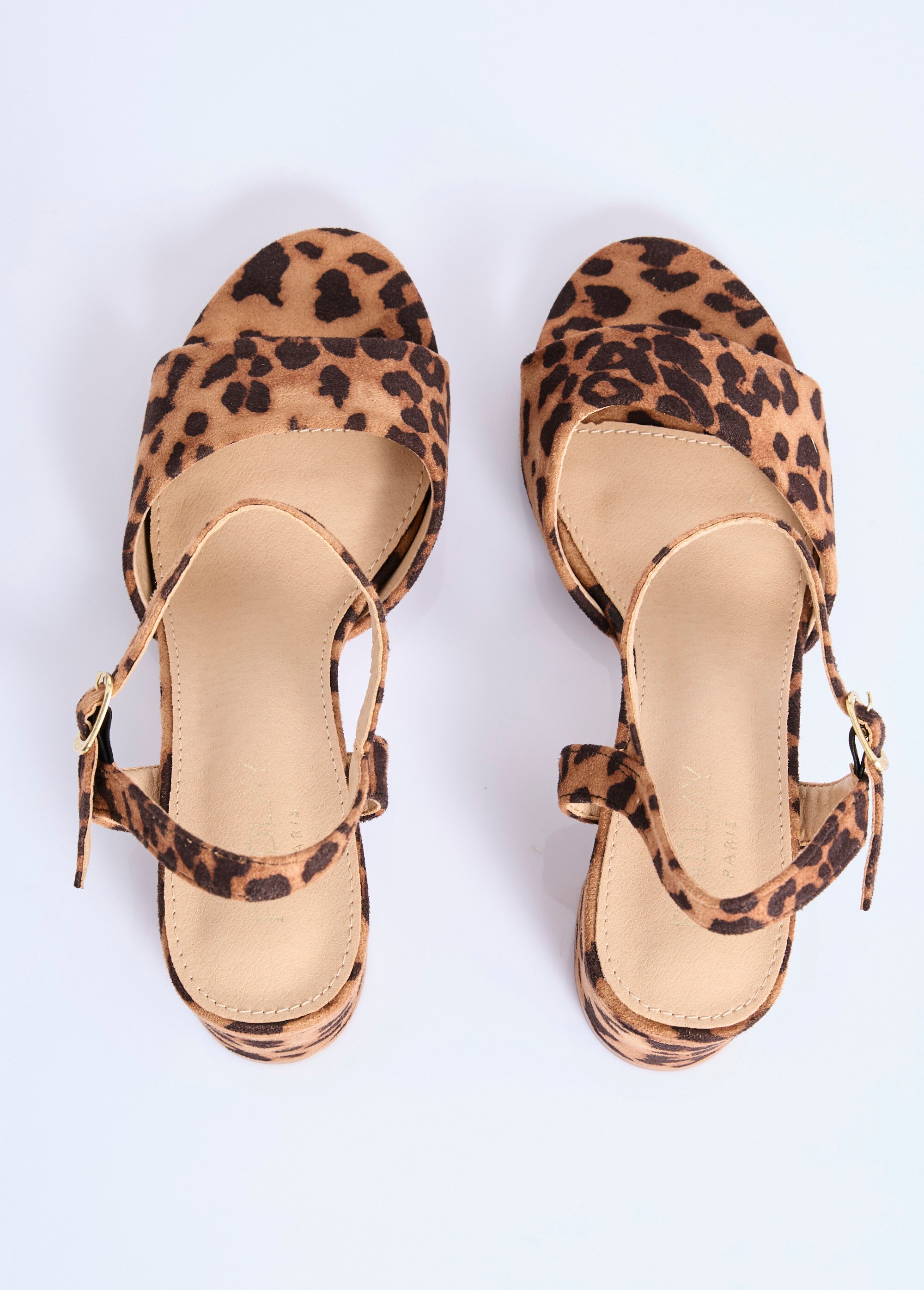 Sandales chic en simili cuir ou suédine Femme LEOPARD COVX5-388 OV1