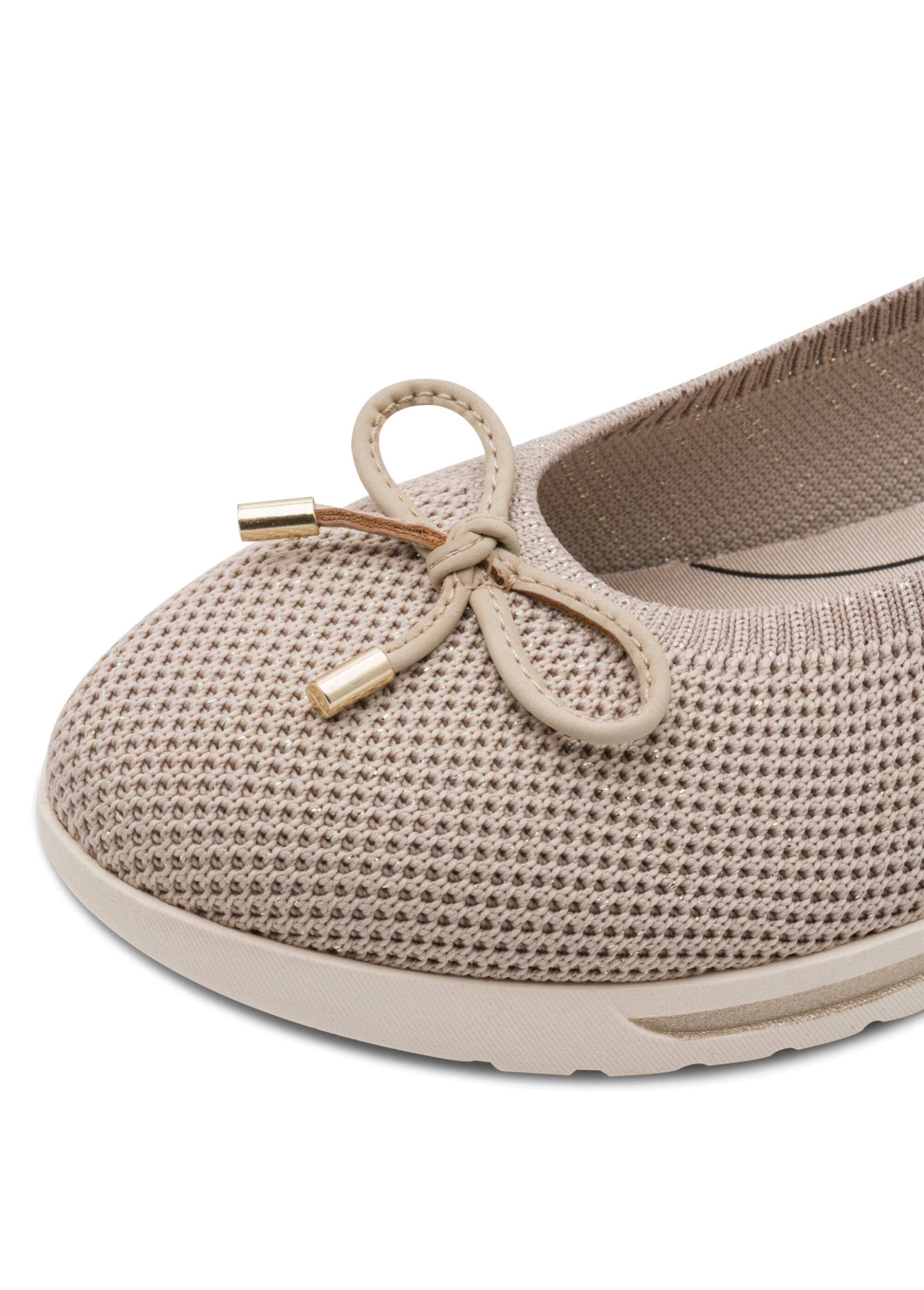 Ballerines compensées en maille mesh Femme Beige JAN-82217046 DE1