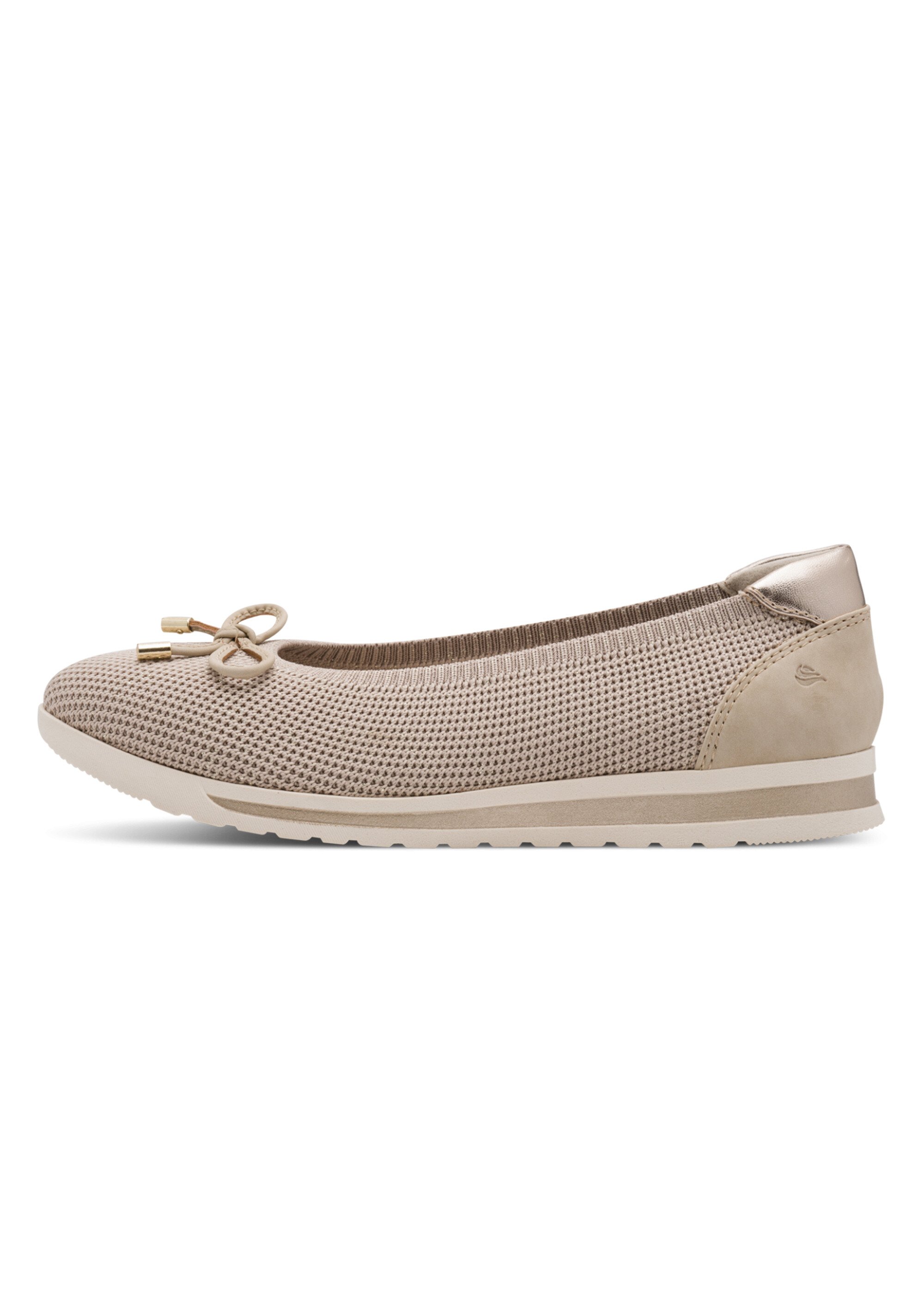 Ballerines compensées en maille mesh Femme Beige JAN-82217046 GA1