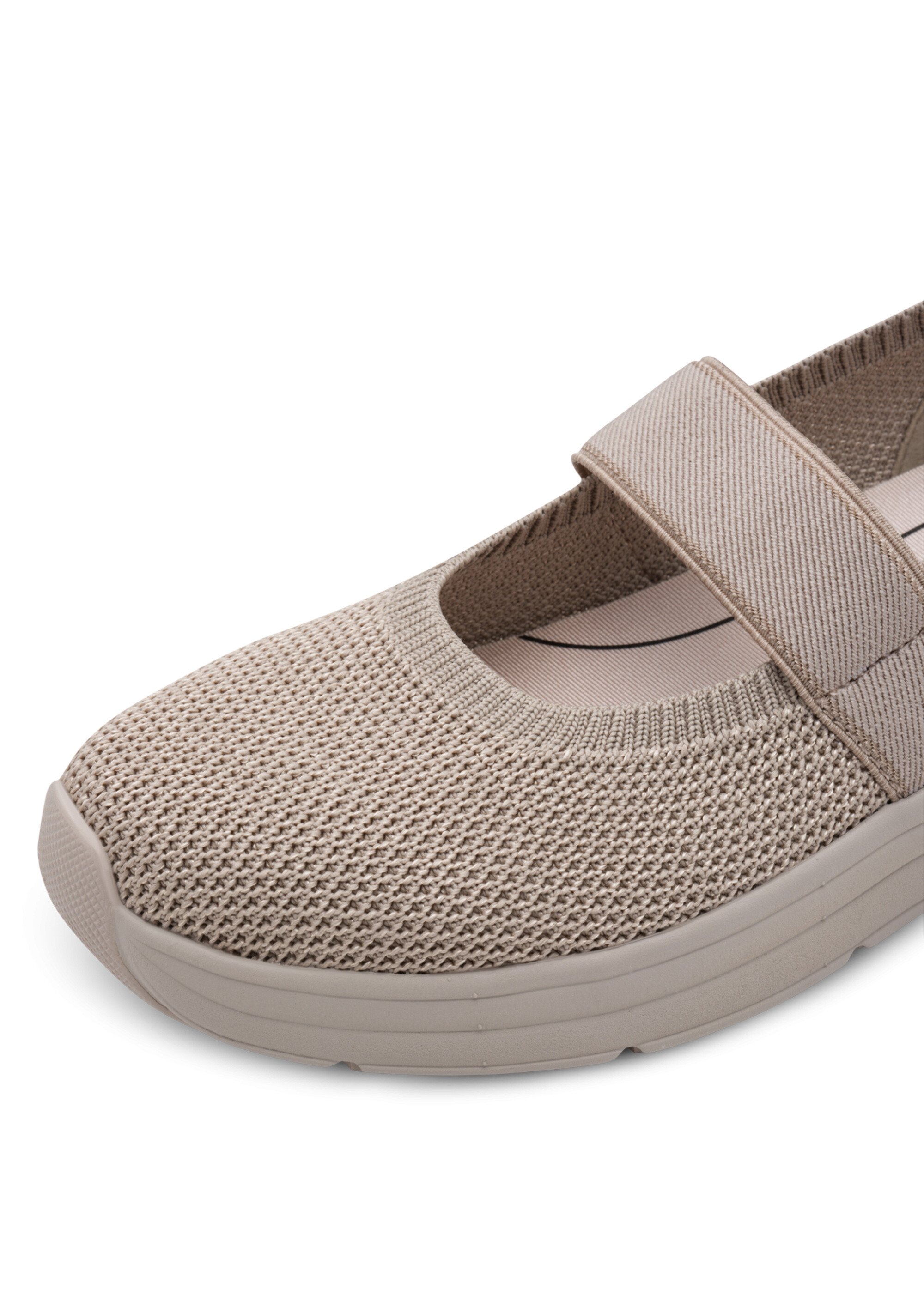 Ballerines sportswear dessus élastiqué Femme Gris JAN-82218346 DE1