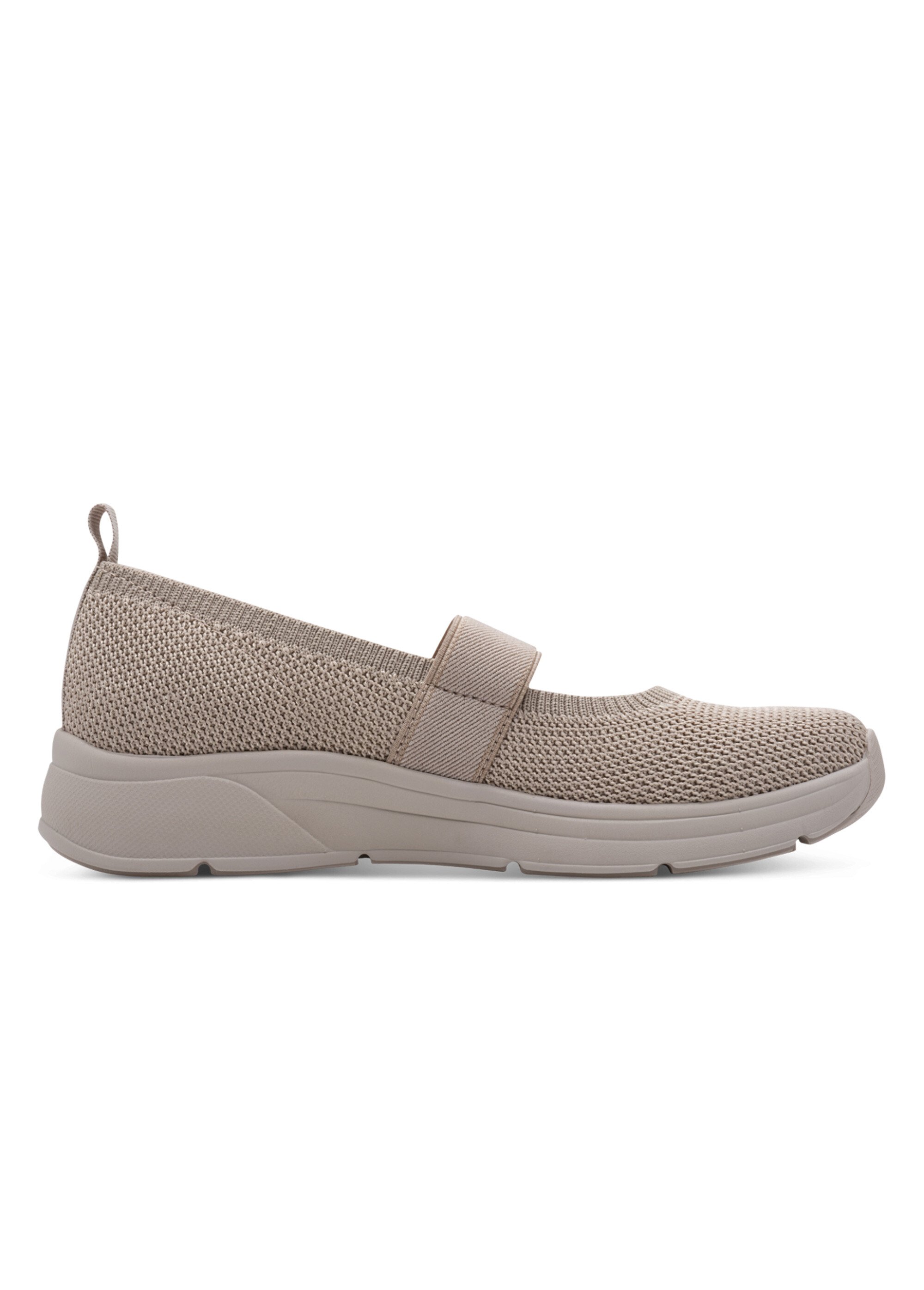 Ballerines sportswear dessus élastiqué Femme Gris JAN-82218346 DR1