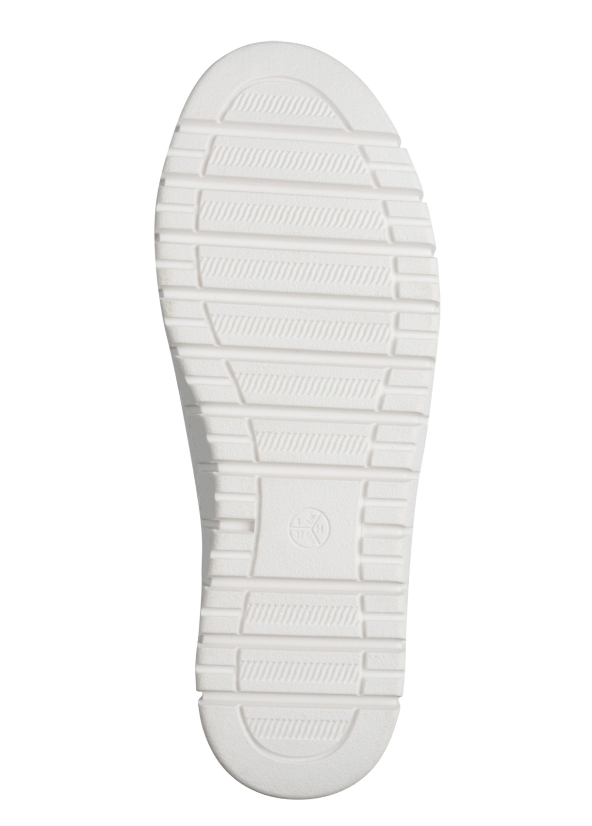 Baskets monochromes avec lacets et zip Femme Blanc JAN-82370446 UN1