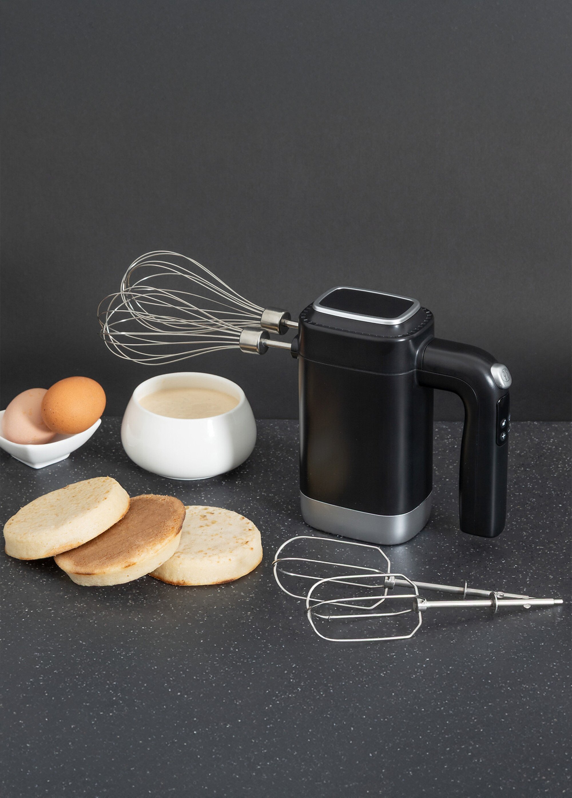 Batteur sans fil 7 vitesses, fouets métal Noir JJA-209634 SI1