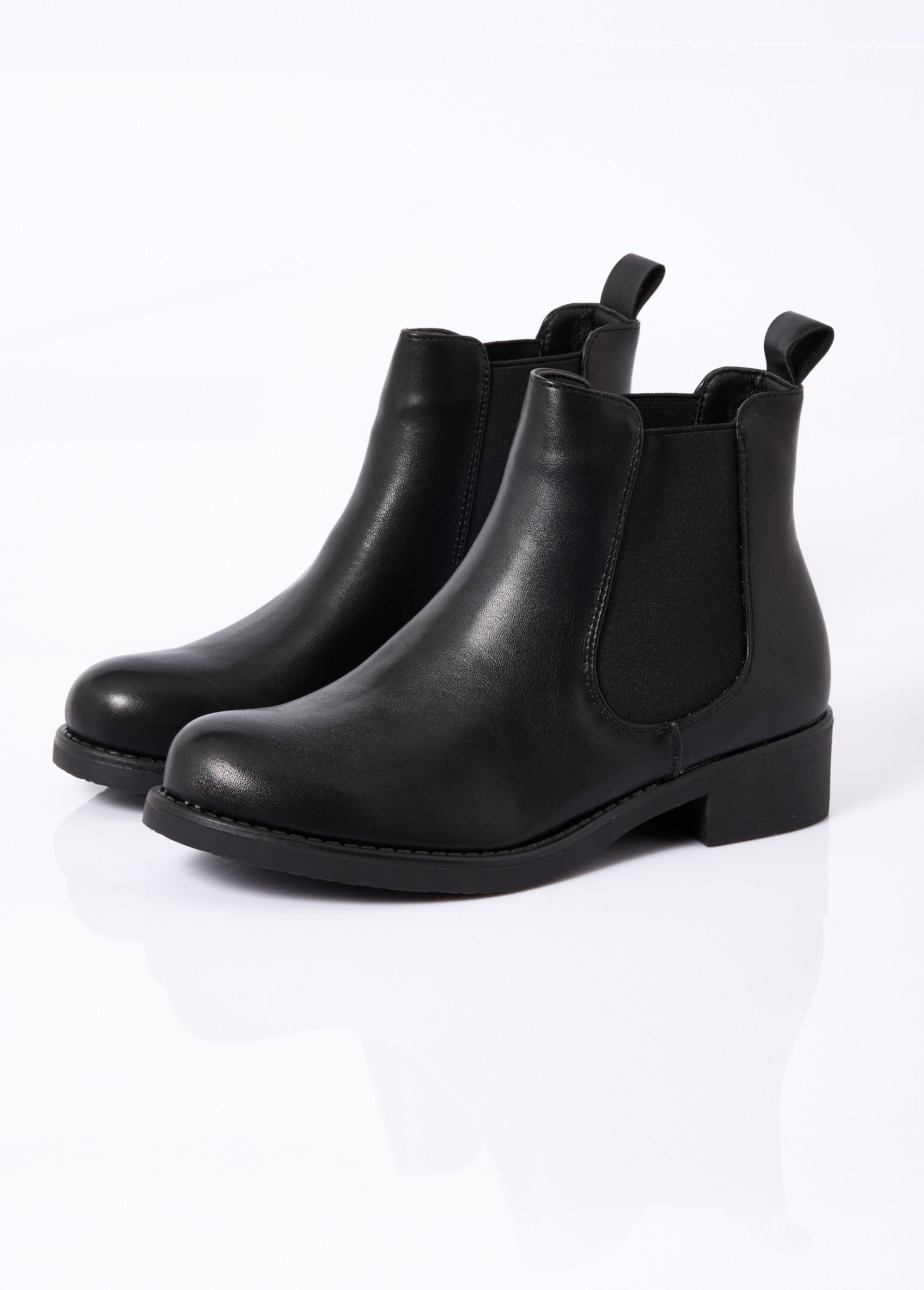 Boots Chelsea semelle antidérapante Femme Noir LBS-DQY2805 DE1