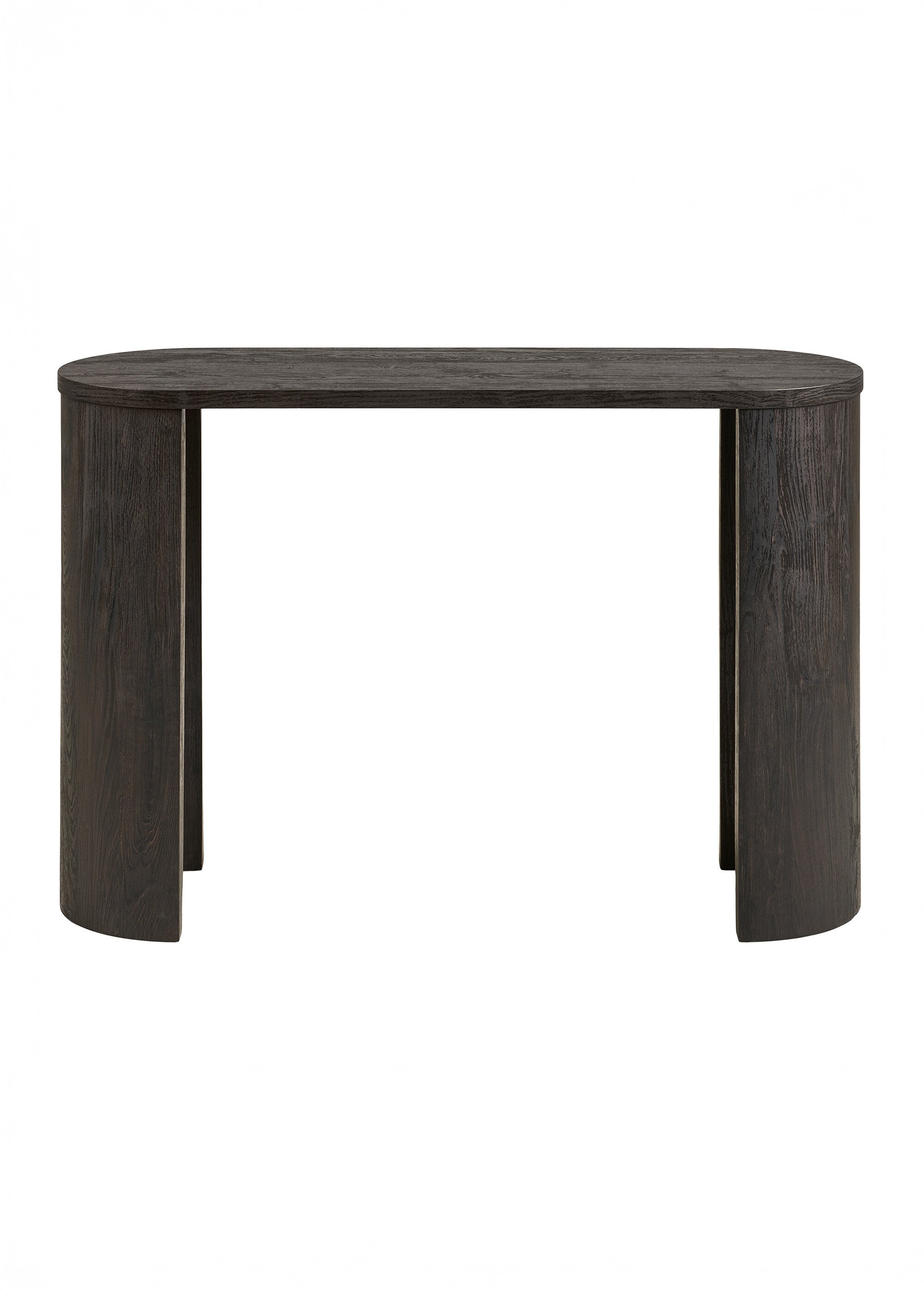 Console en bois pieds demi cercle, foncé MARRON FONCE HN-2301080 DE1