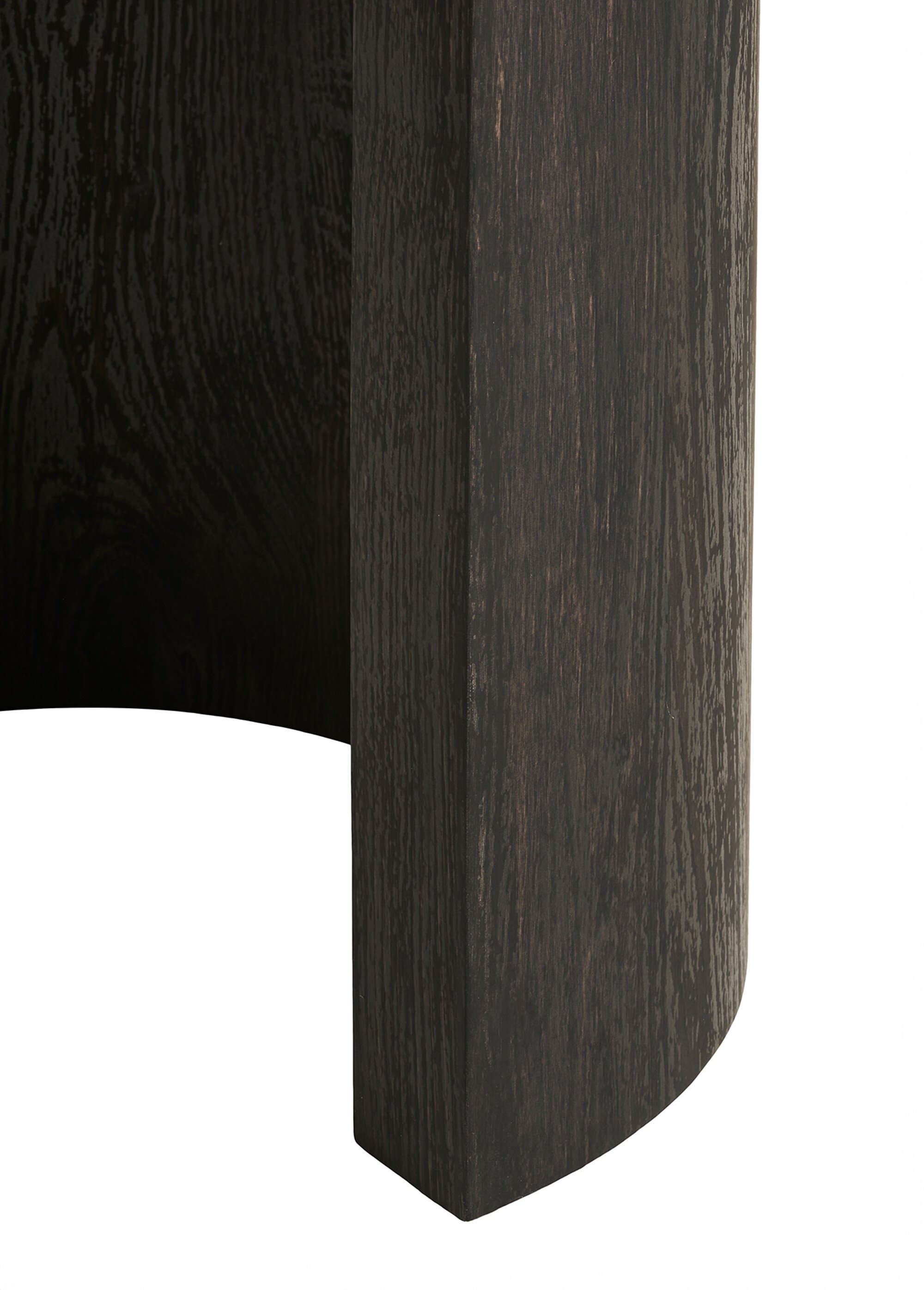 Console en bois pieds demi cercle, foncé MARRON FONCE HN-2301080 DE3