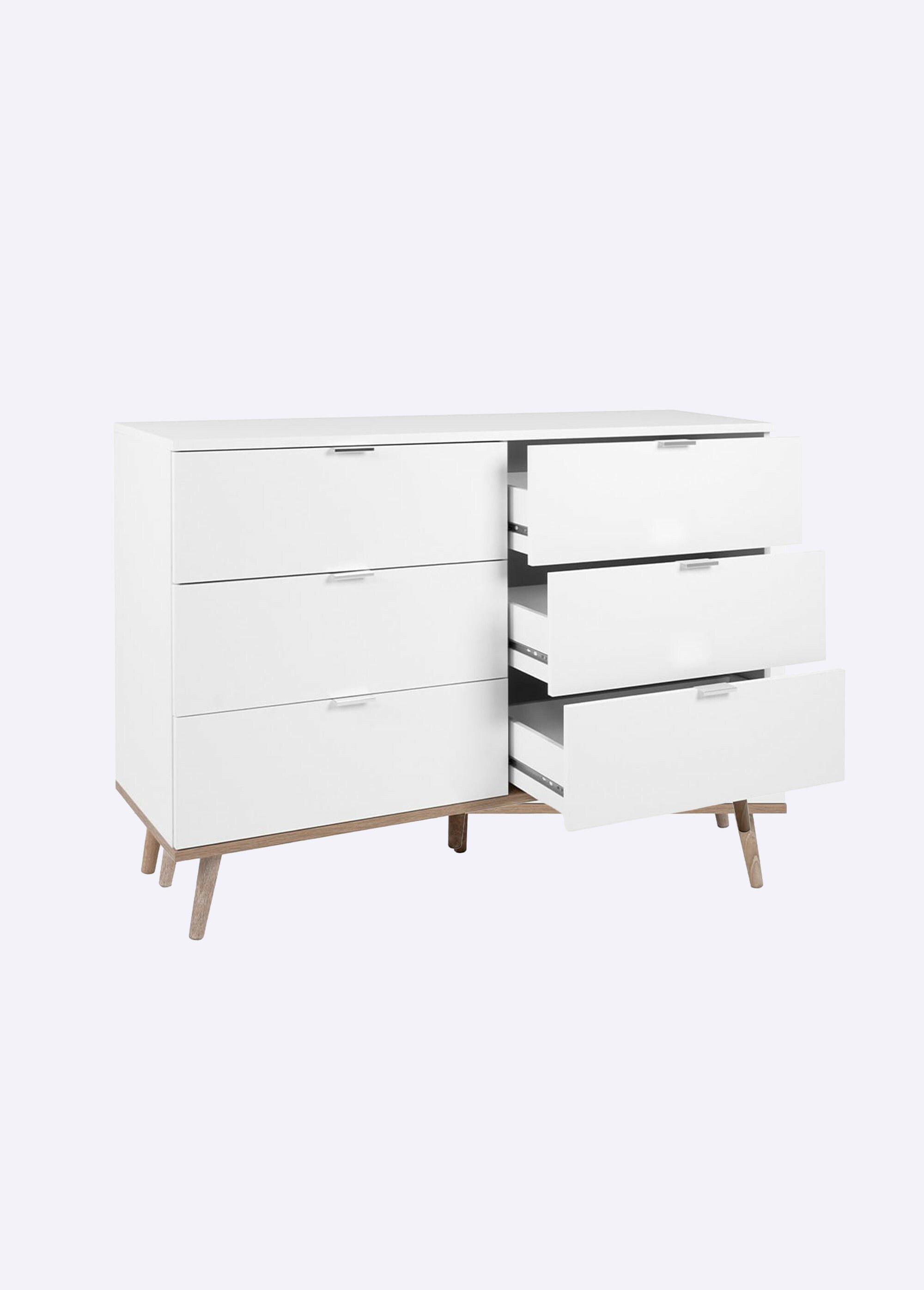 COPENHAGUE Commode 2 tons 6 tiroirs