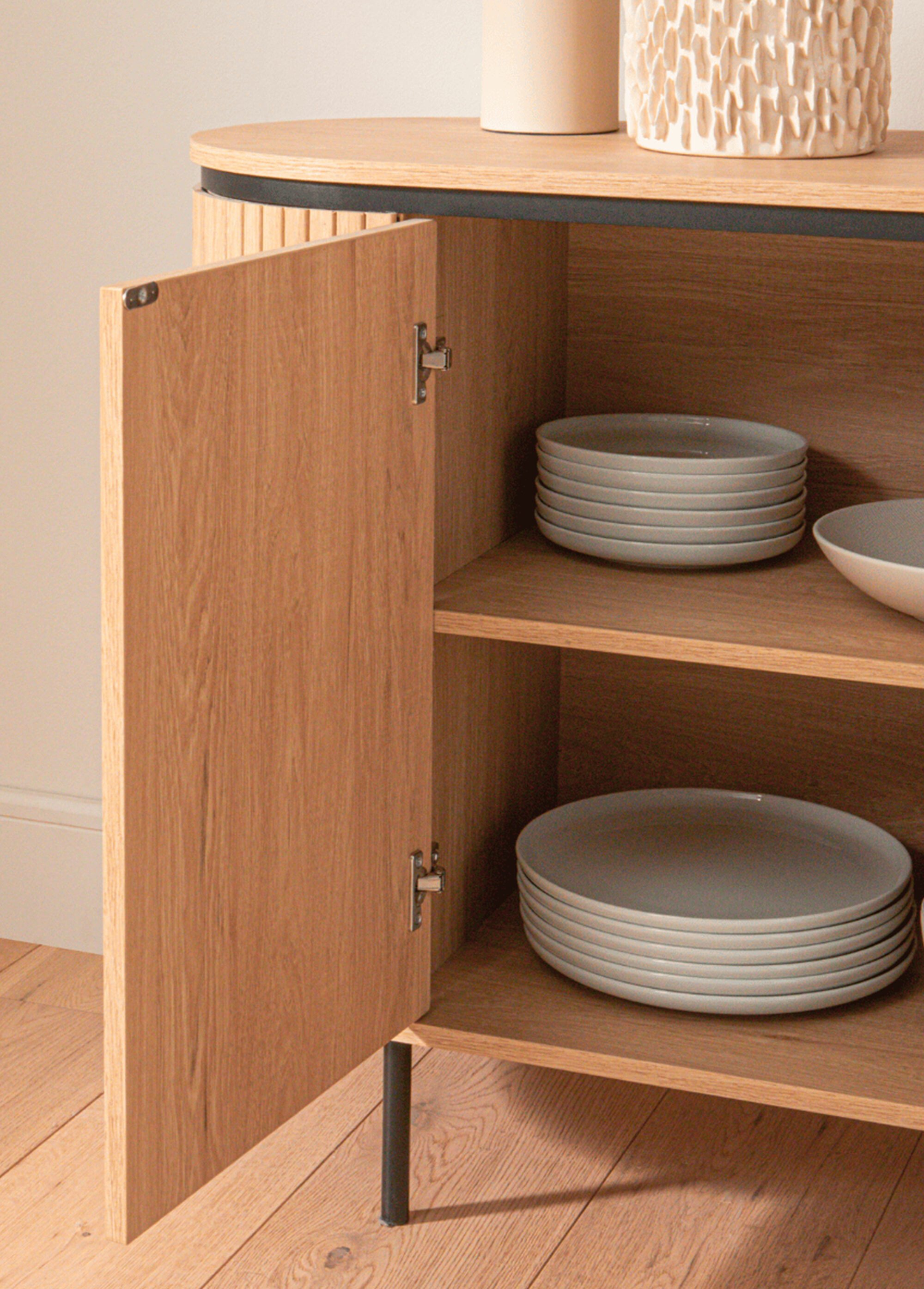 MALAGA Buffet effet rainuré BEIGE CAL-14883133 DE2