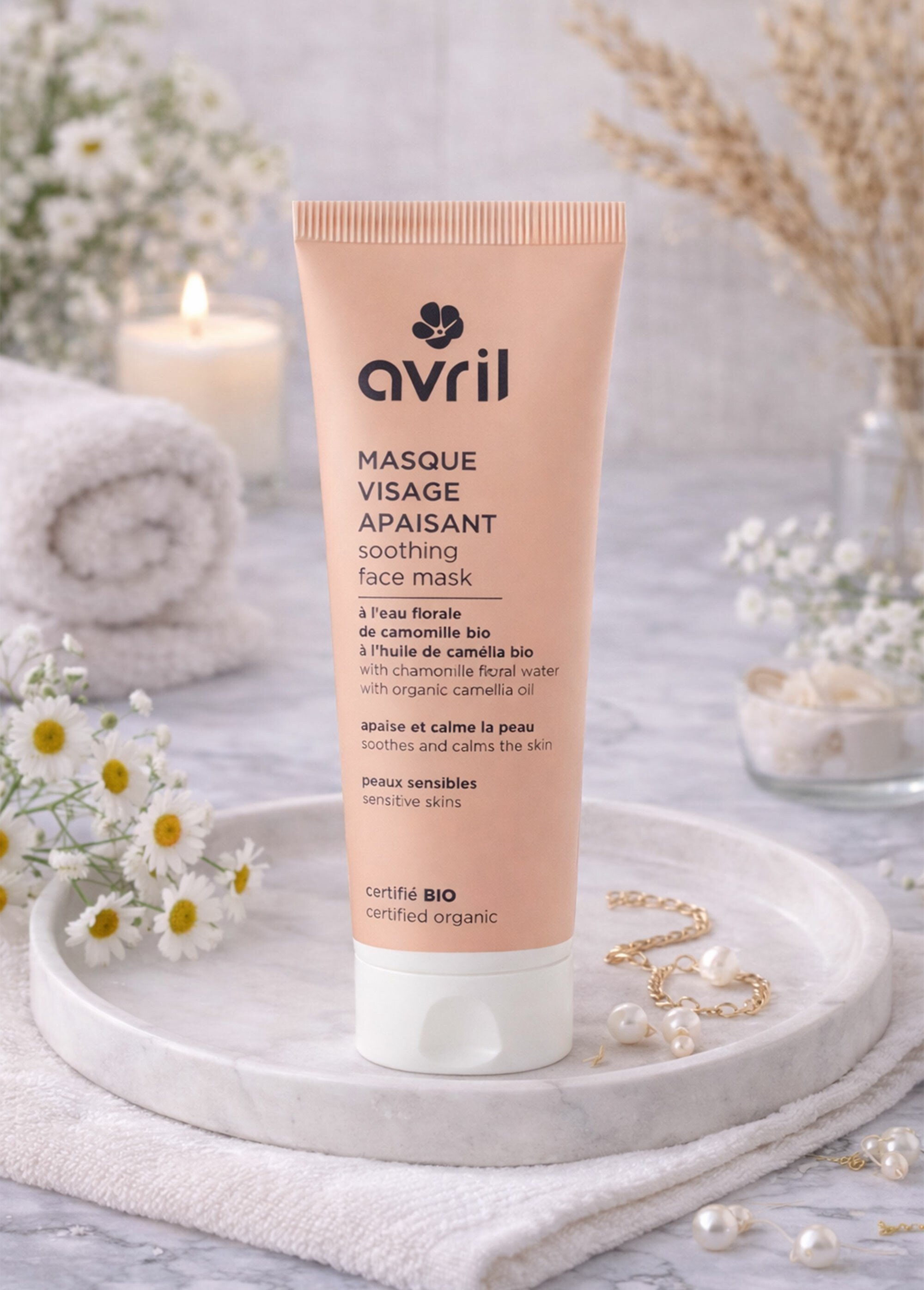 Masque BIO apaisant pour le visage Orange AV-818 SI1