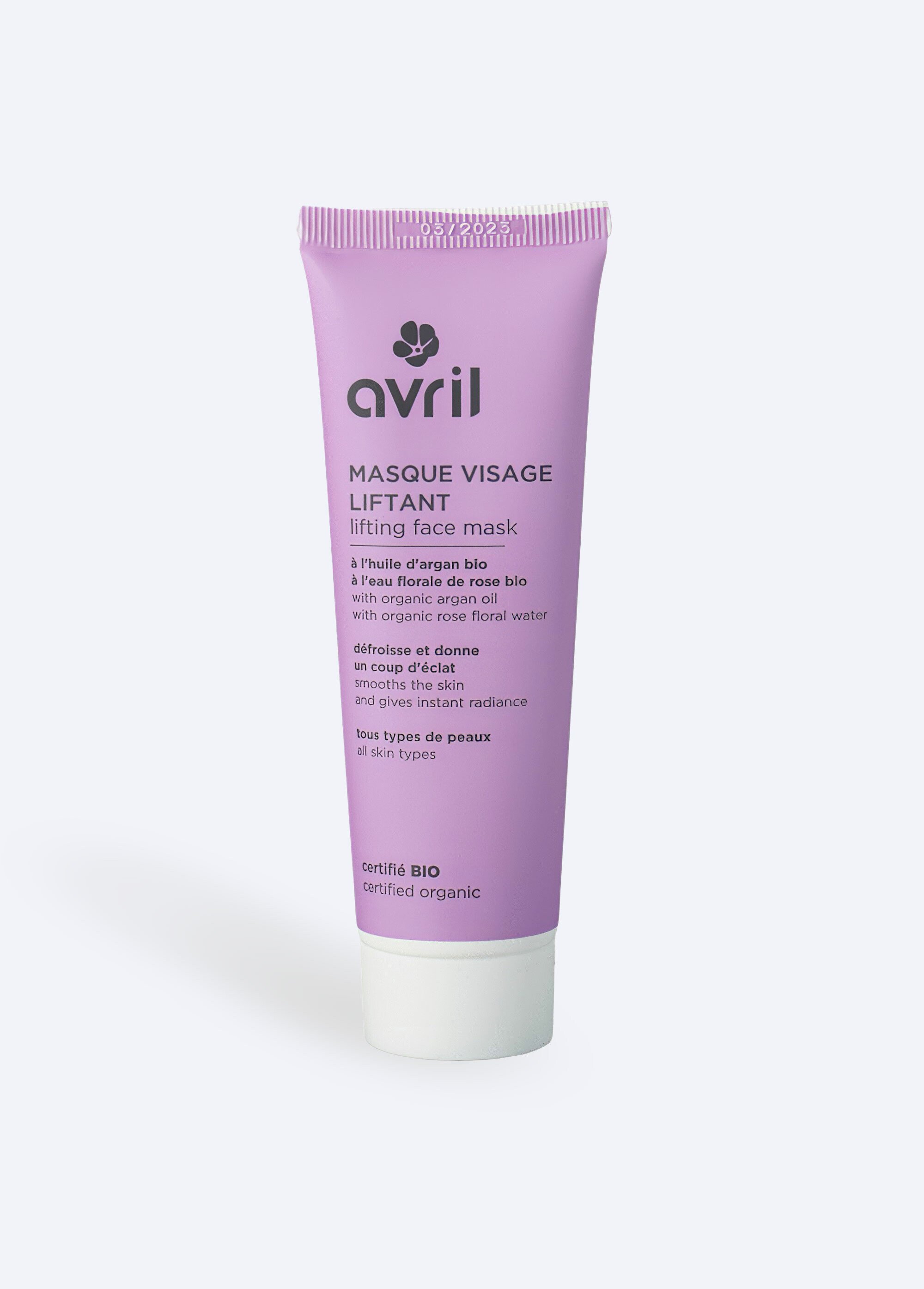 Masque visage liftant BIO, argan et rose Violet AV-708 FA1