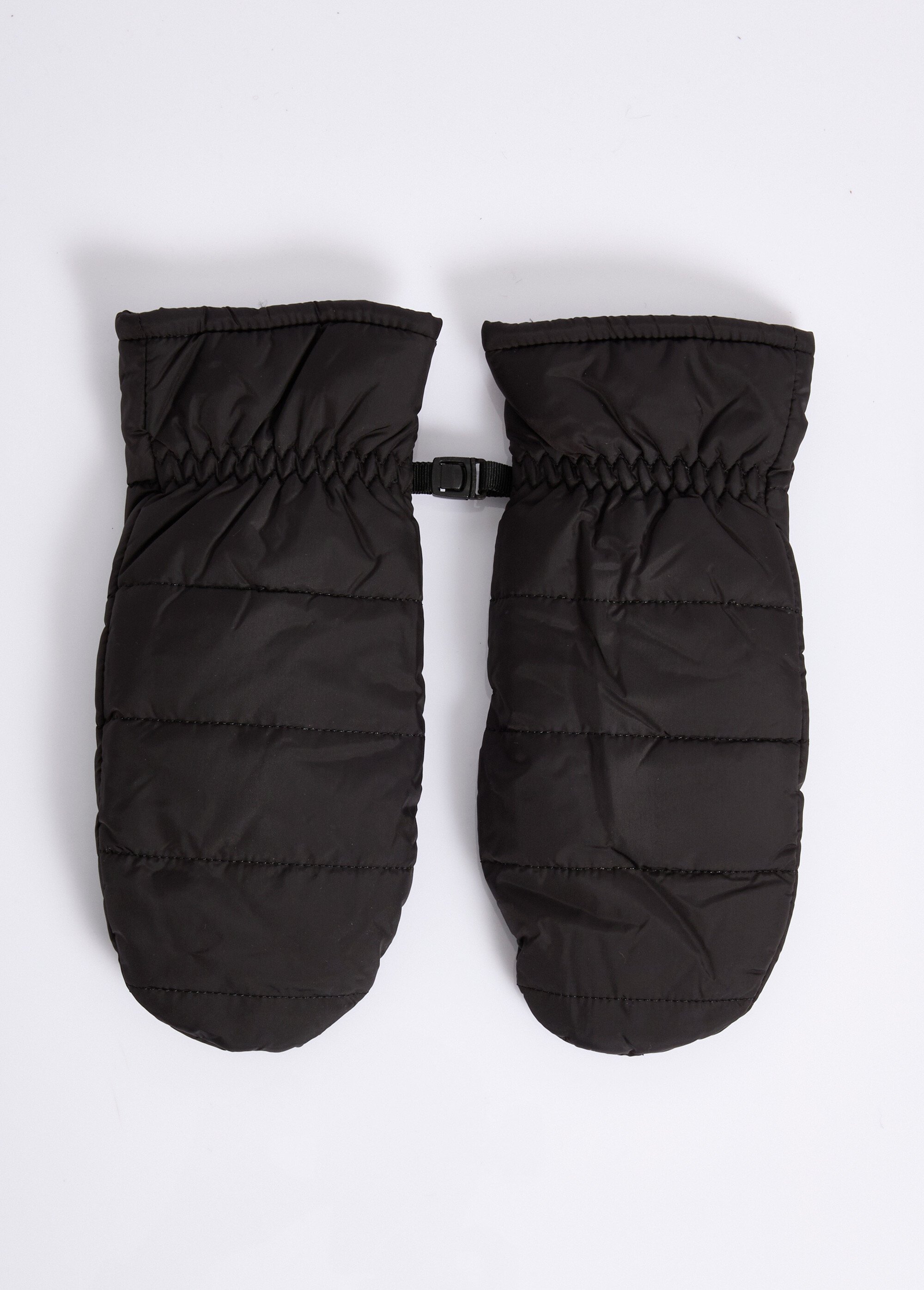 Moufles chaudes matelassées surpiqures Femme Noir NES180LFG2408 DE2