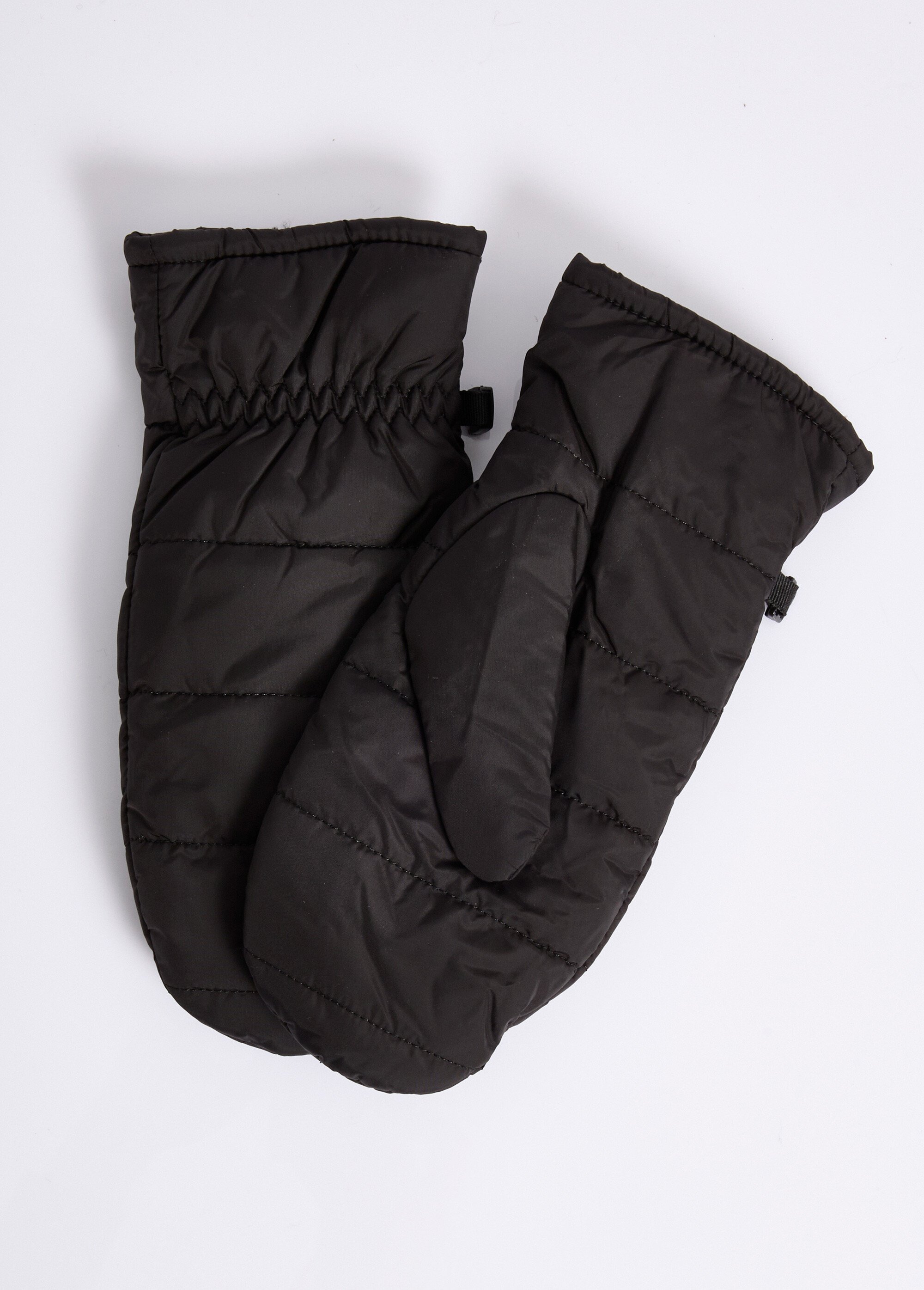 Moufles chaudes matelassées surpiqures Femme Noir NES180LFG2408 FA1