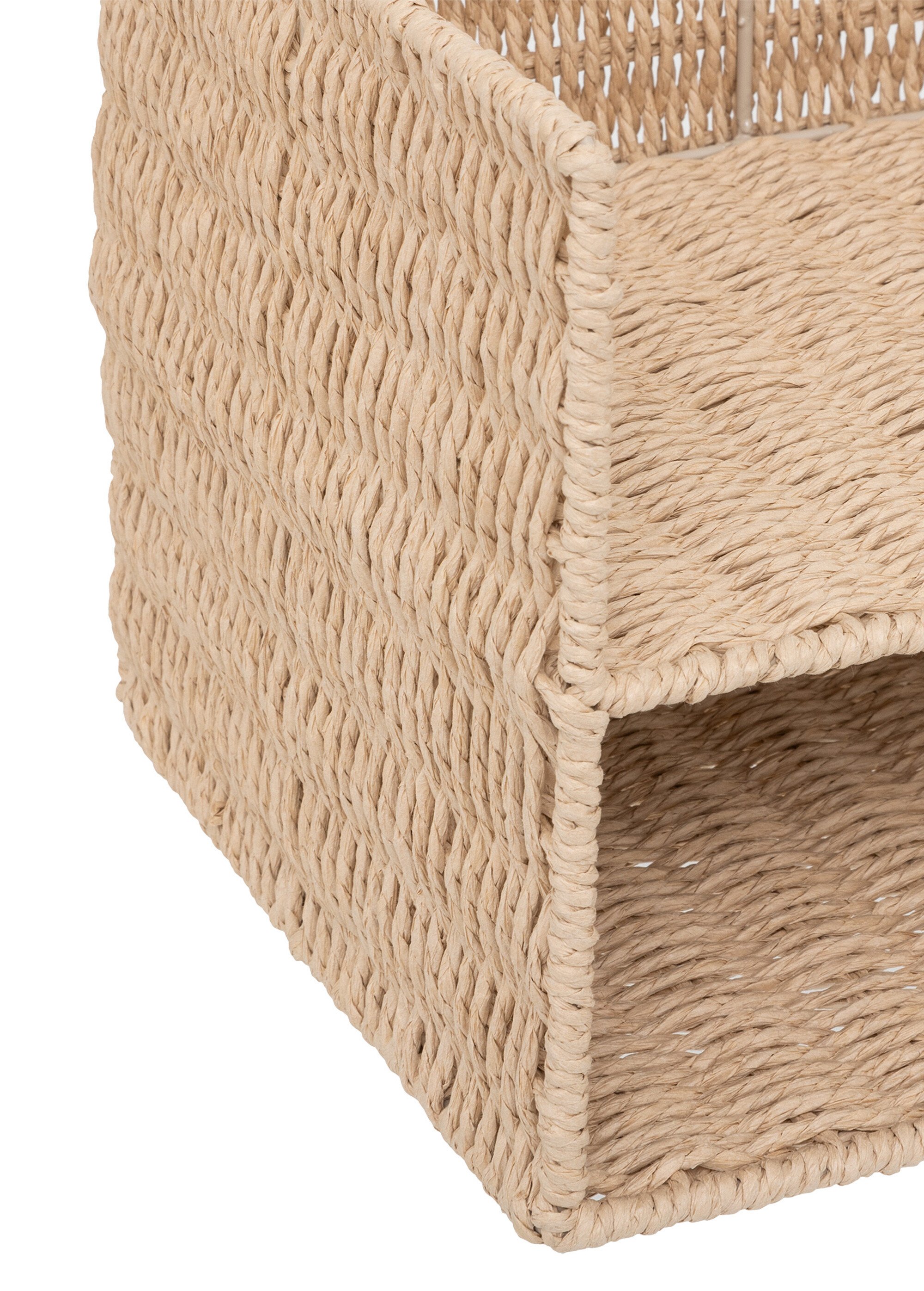 Rack double à documents, papier tressé Beige JJA-203146 DE1